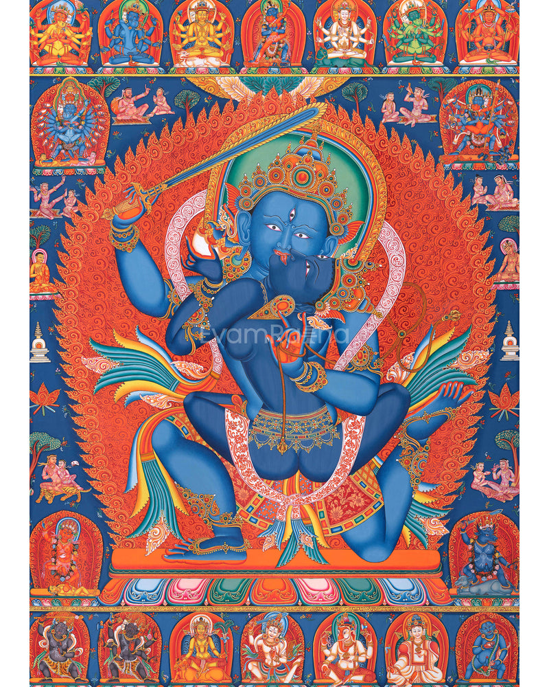 Traditional Chandra Maharoshan Thangka Print for Your Sacred Space | Wall Art