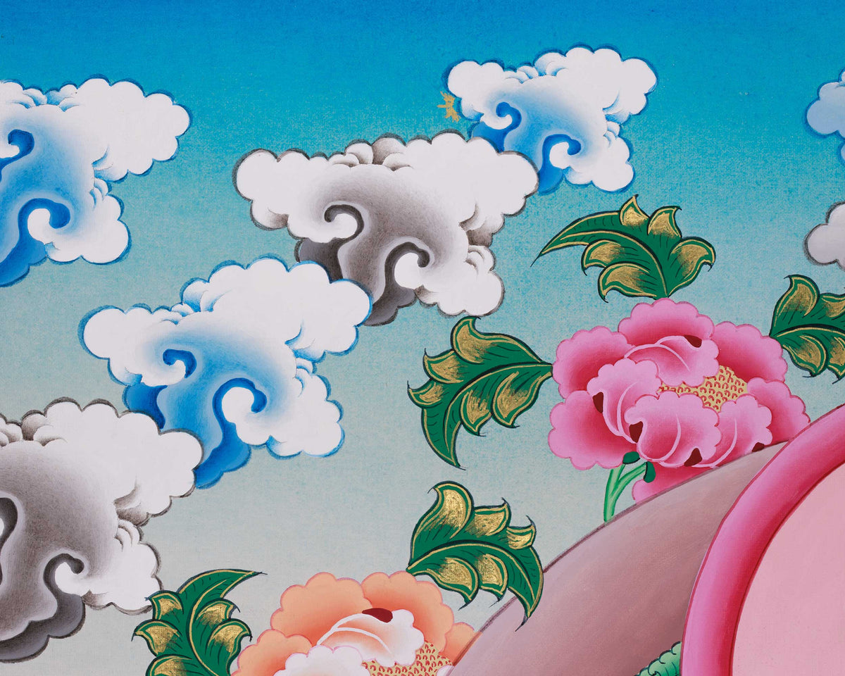 Vajrasattva Buddha Thangka | A Sacred Representation of Purification and Enlightenment