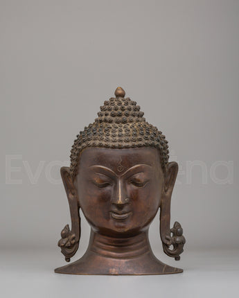Enlightened Buddha Head Decor 