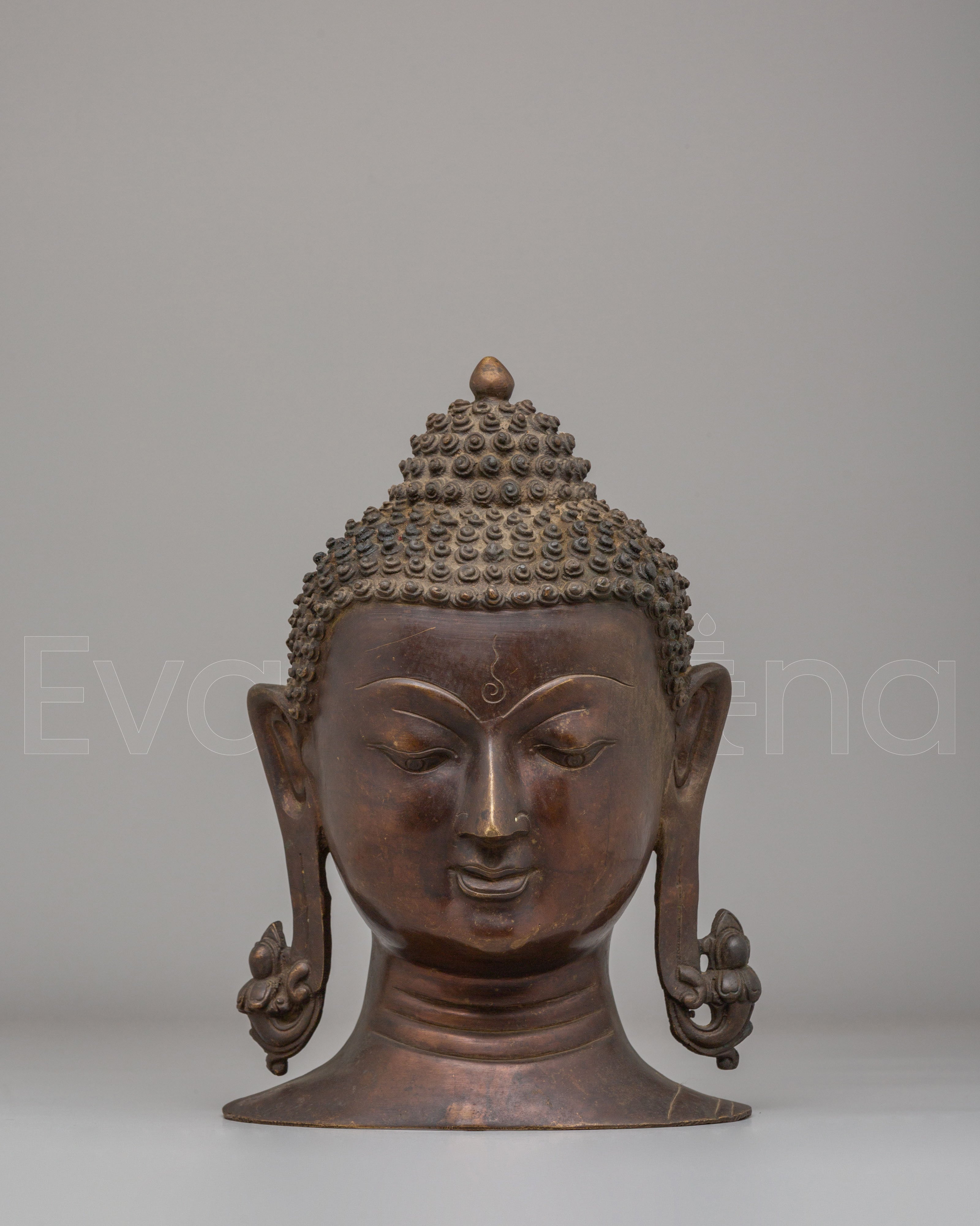 Enlightened Buddha Head Decor 
