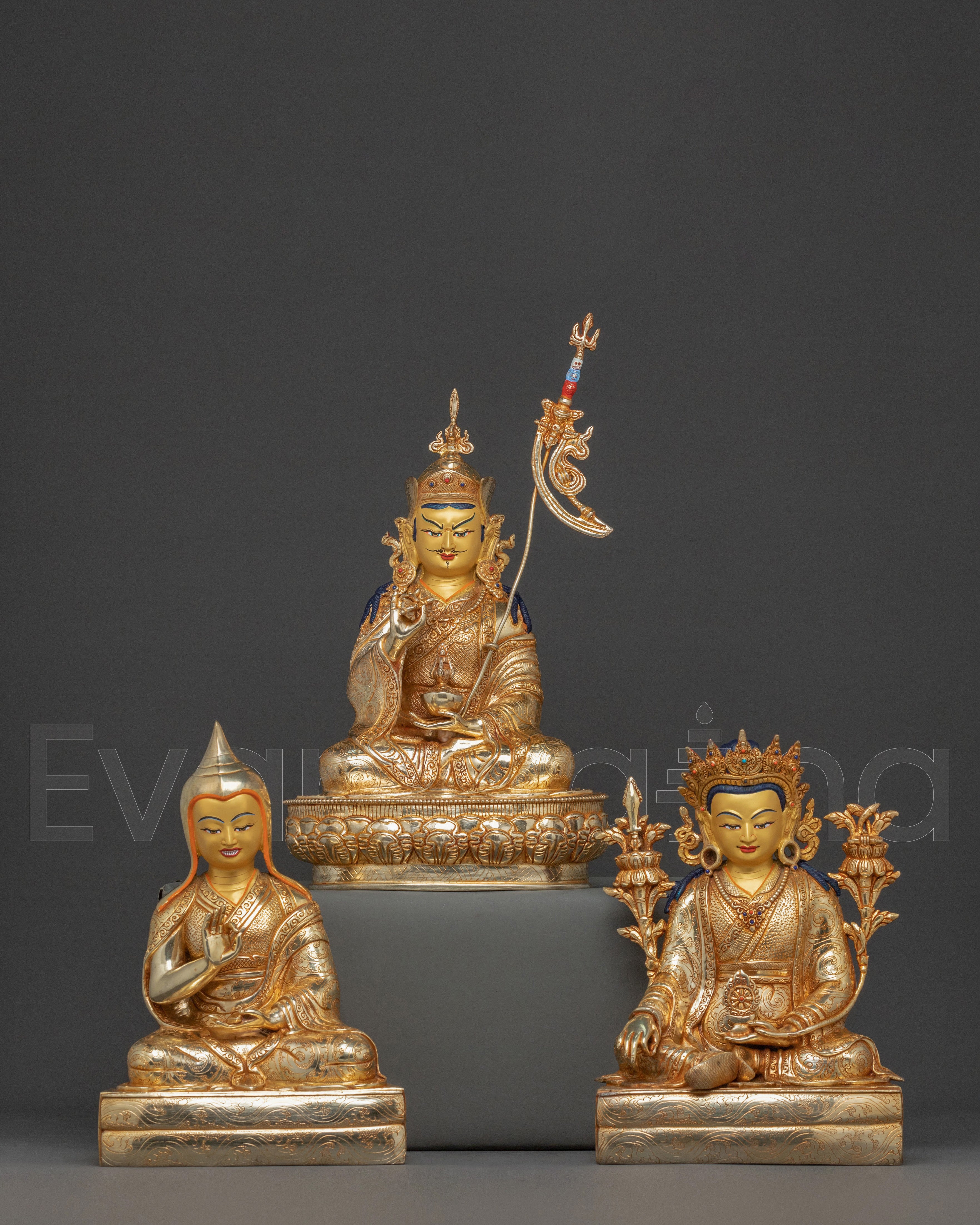 Handcrafted Guru Statue Set