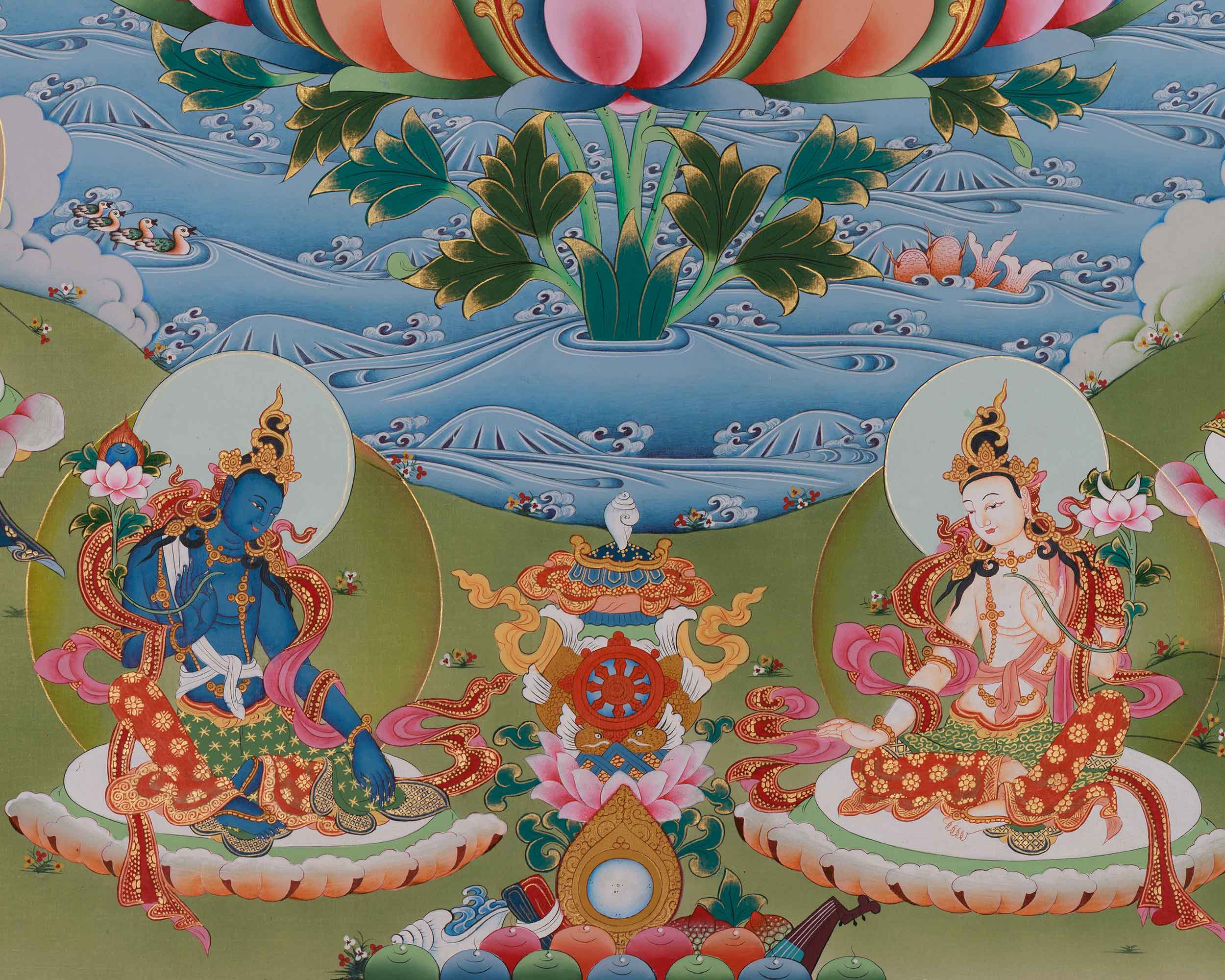 Buddhist Thangka of Bodhisattva Chenrezig | The Embodiment of Compassion