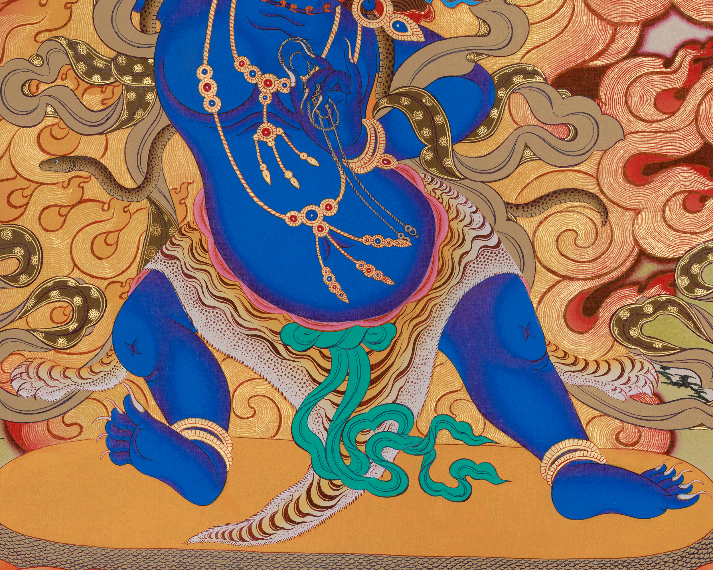 Himalayan Vajrapani Art | A Powerful Thangka of the Buddhist Protector