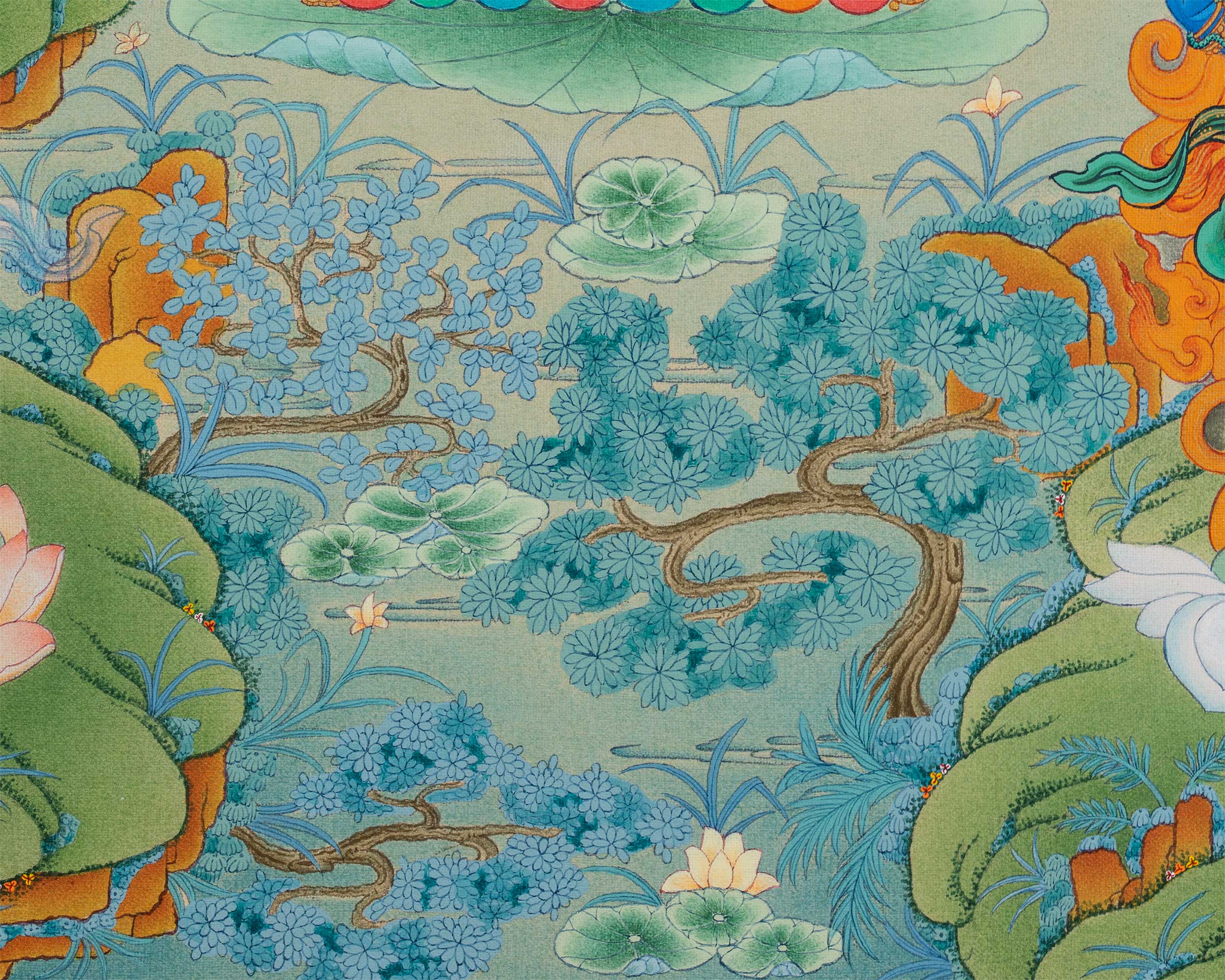 Four-Armed Chenresig Thangka Print for Divine Wisdom | Bodhisattva Of Compassion