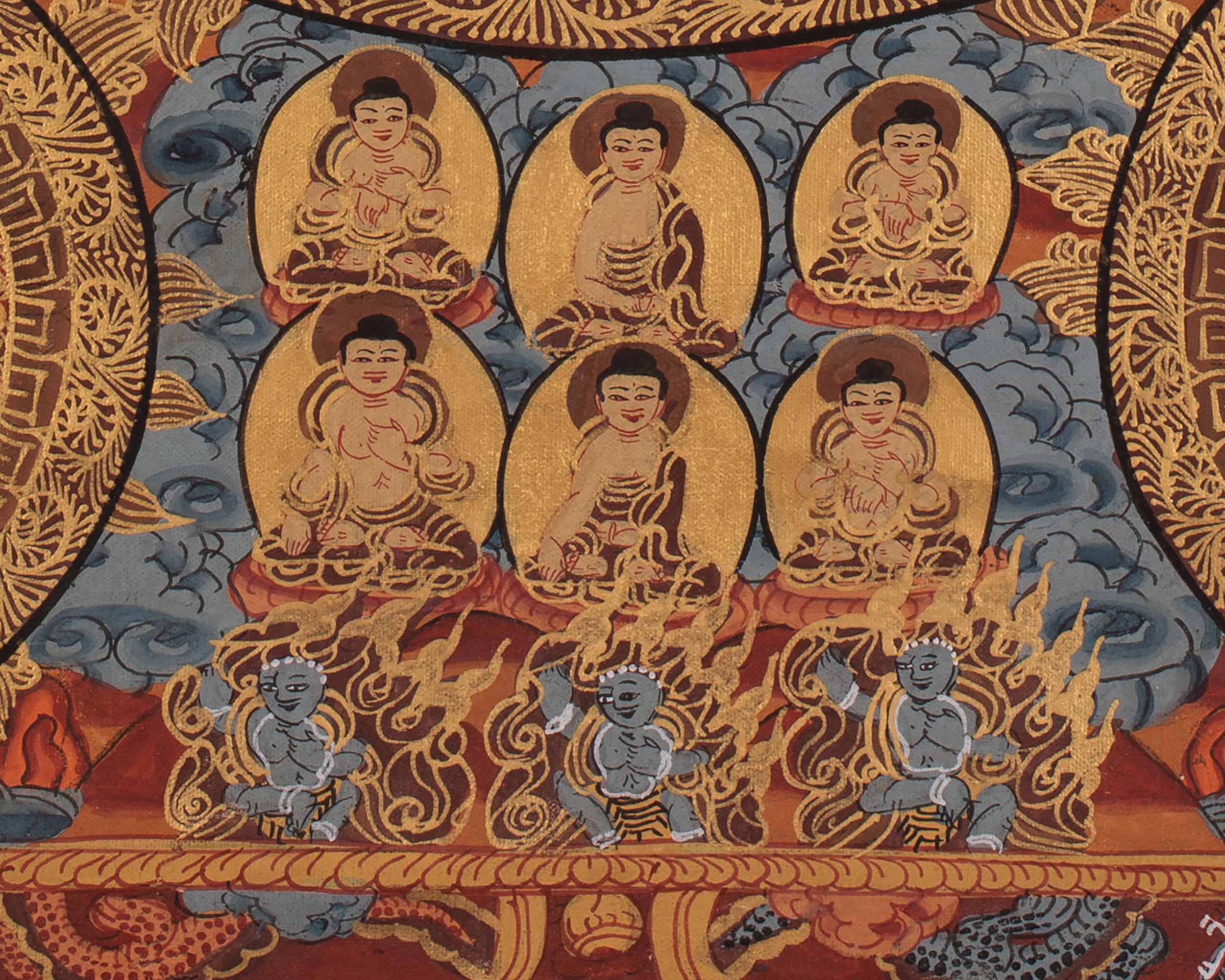 Tibetan Pancha Buddha Mandala | Representing Enlightened Wisdom