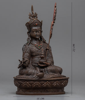 Guru Rinpoche Statue for Meditation and Ritual | Himalayan Traditional Buddhist Artwork