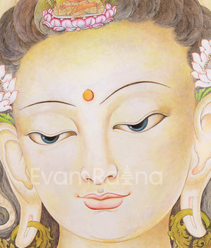 Traditional Chenresig Canvas Print | Nepalese Art | Compassionate Deity