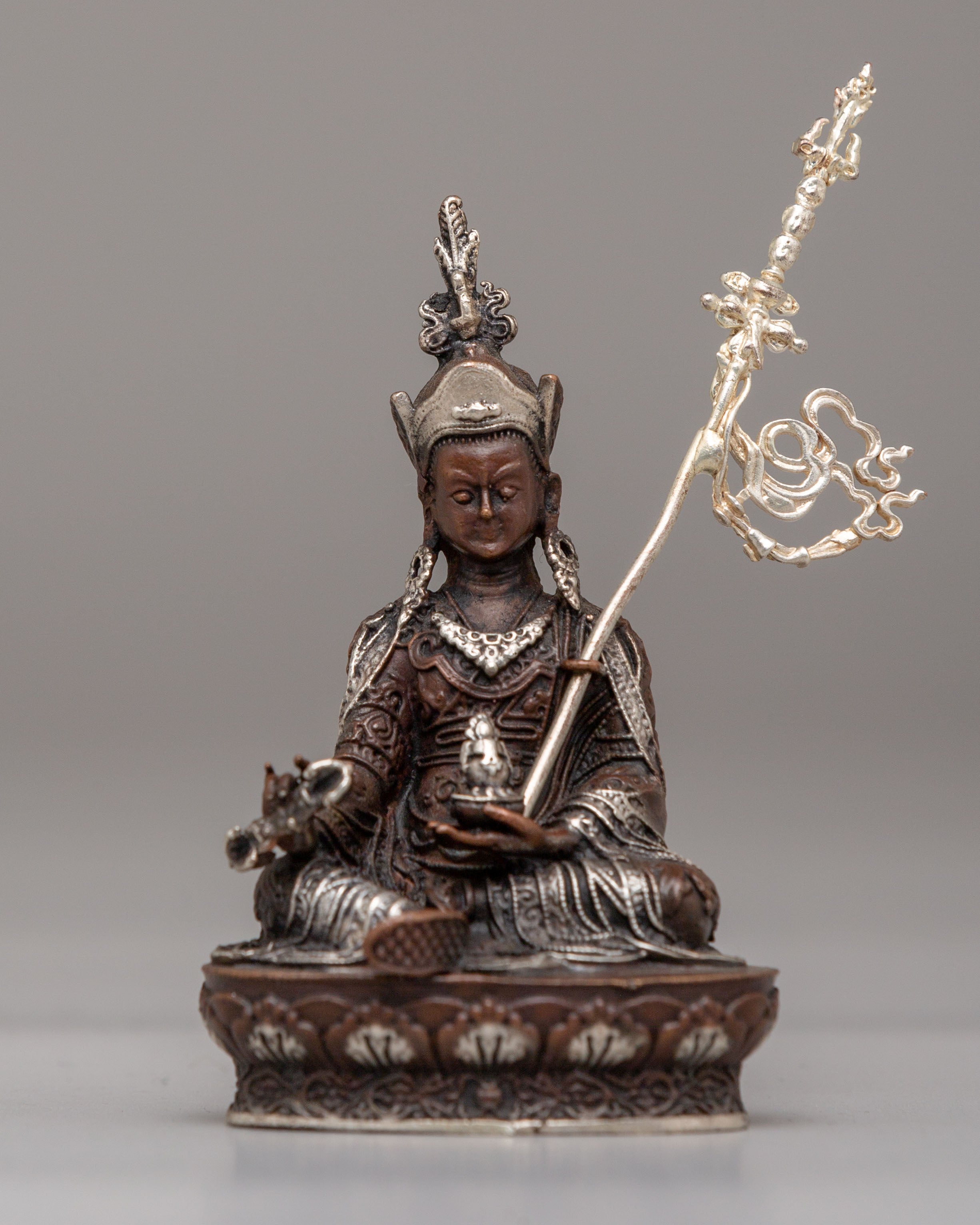 Spiritual Handcrafted Tibetan Altar Box with Deity Statues