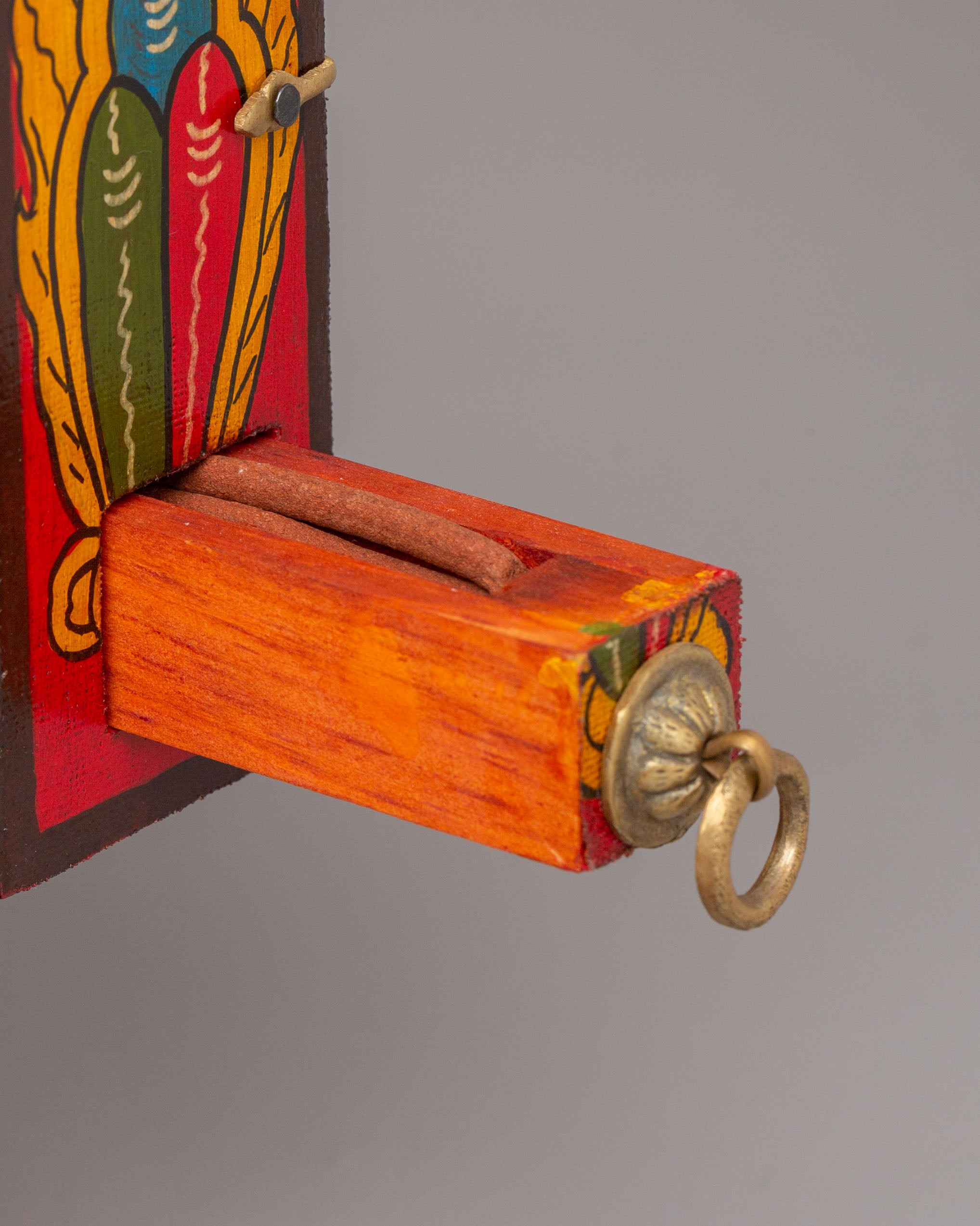 Spiritual Handcrafted Tibetan Altar Box with Deity Statues