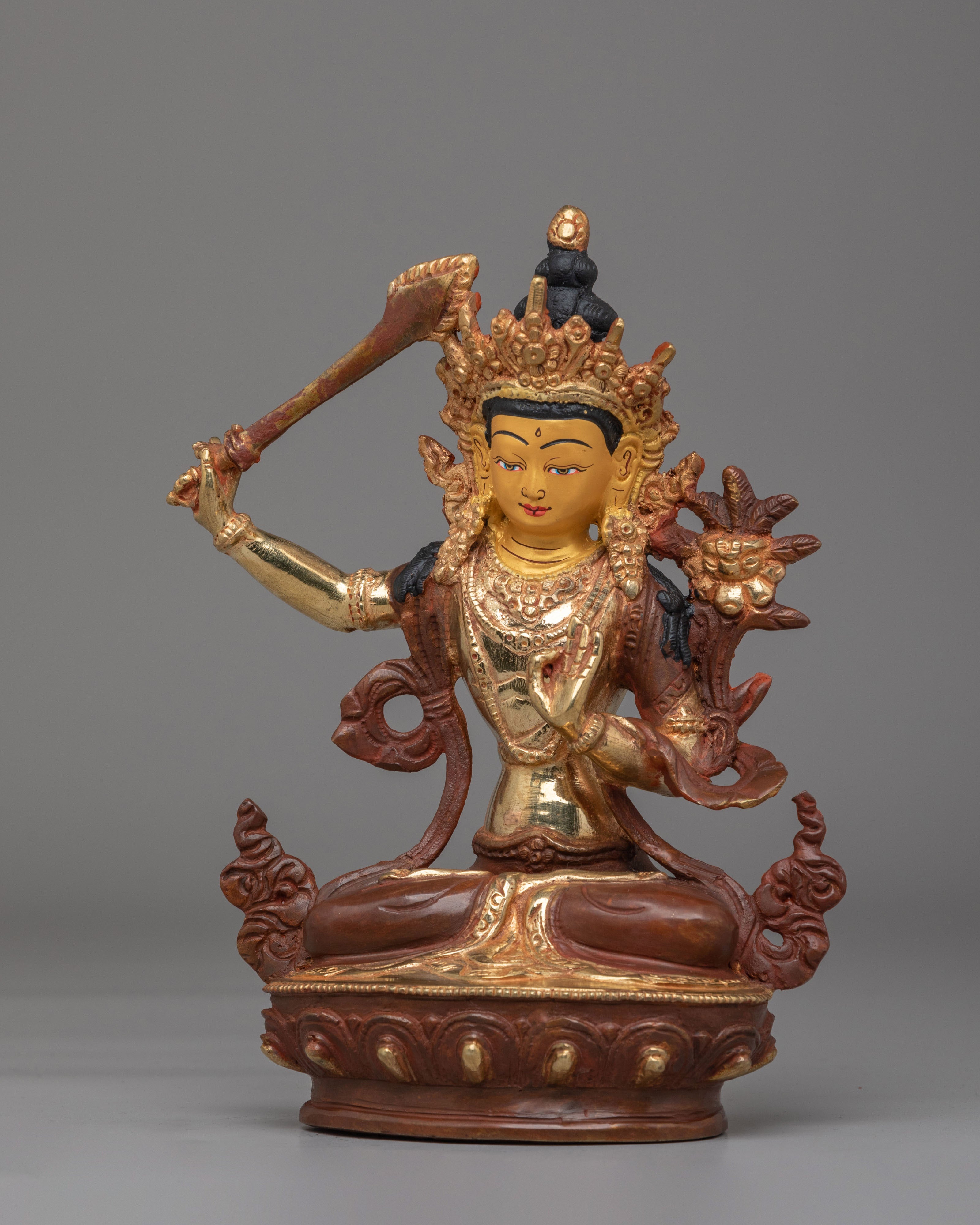 Spiritual Wisdom Deity Manjushri Statue | Himalayan Artwork
