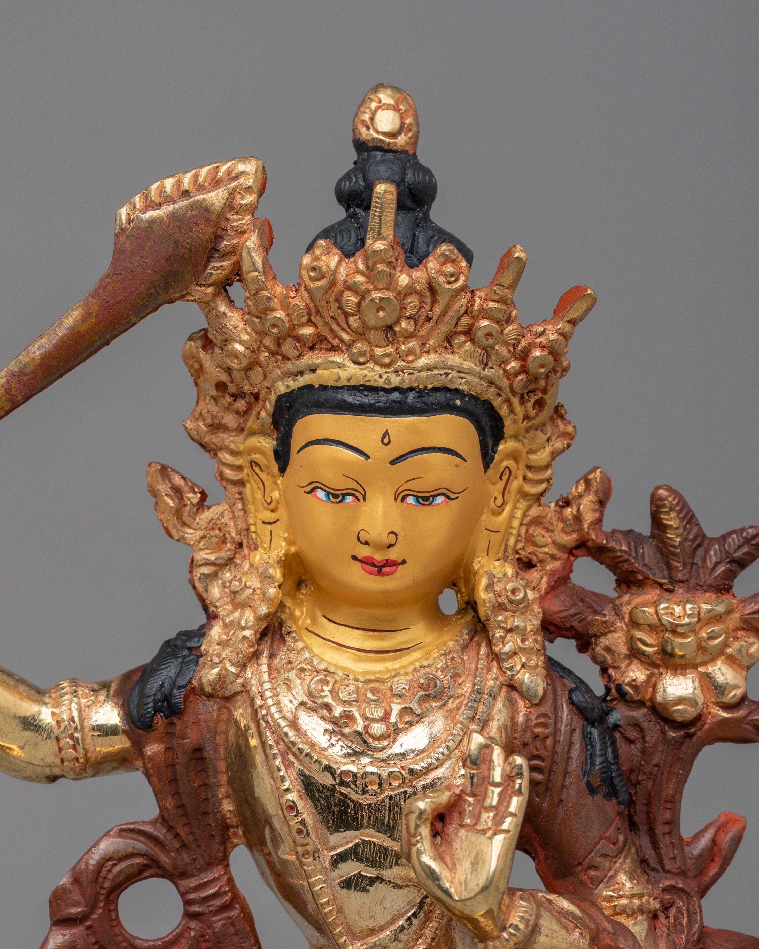 Spiritual Wisdom Deity Manjushri Statue | Himalayan Artwork