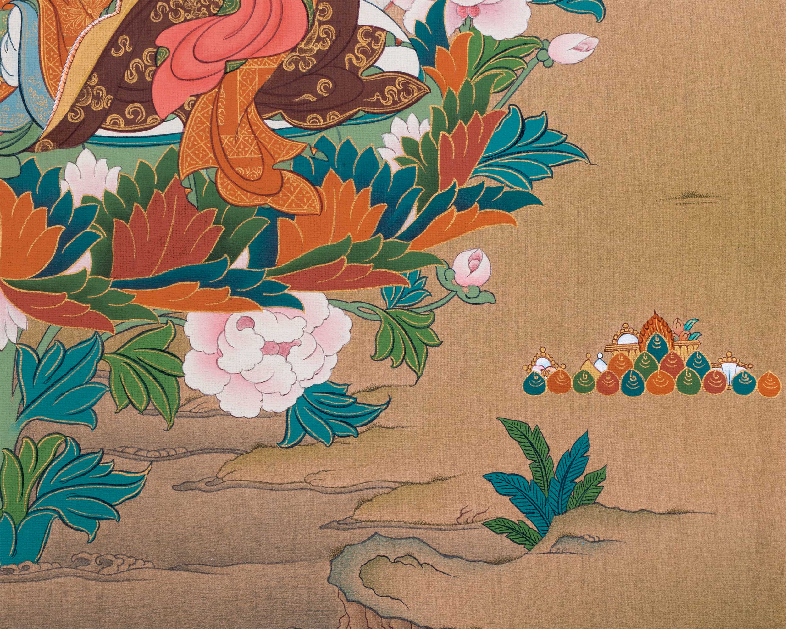 Traditional Padmasambhava Thangka Print | Guru Rinpoche, The Lotus Born Master