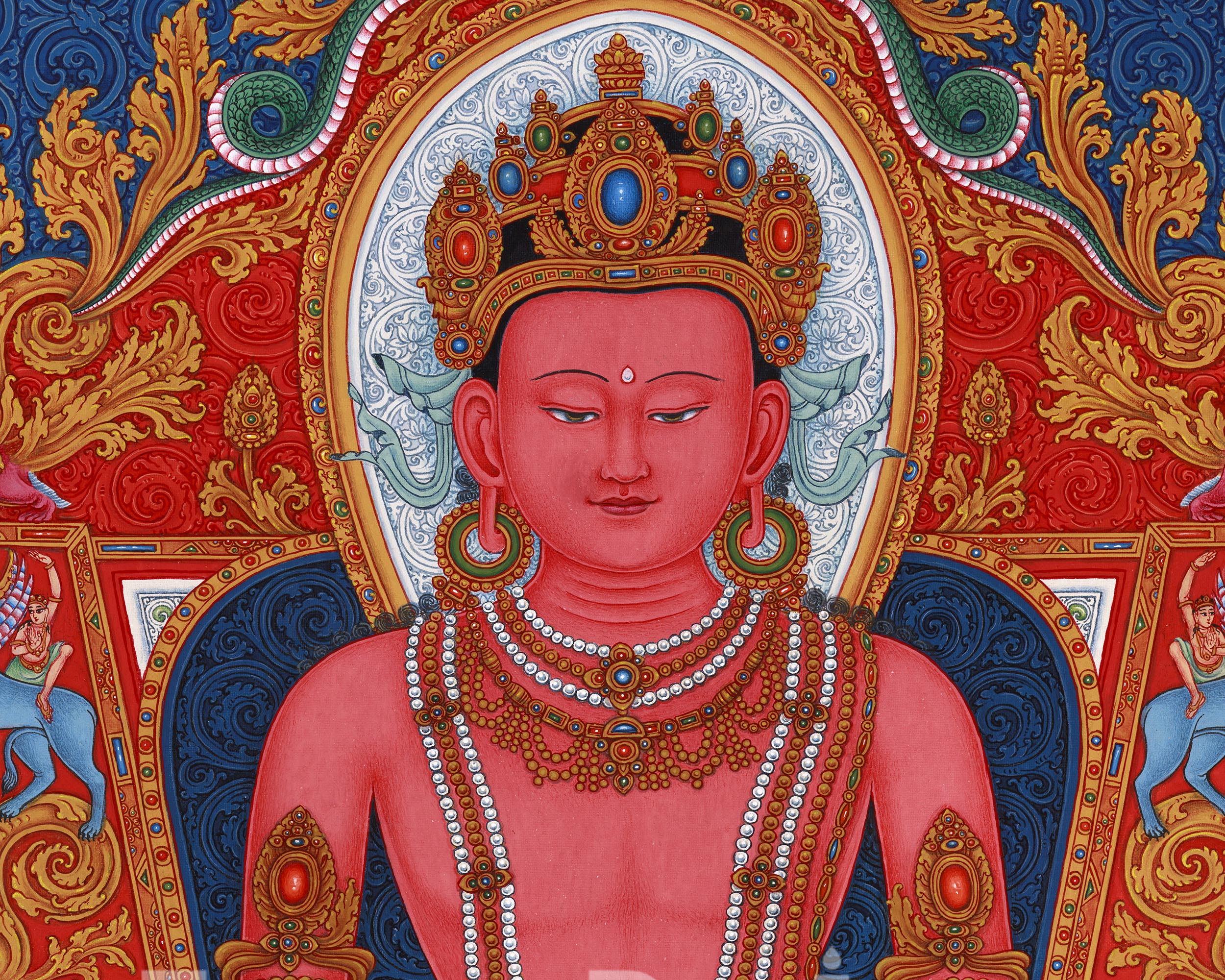 High-Quality Amitabha Buddha Giclee Canvas Print | A Spiritual Journey to Pure Land