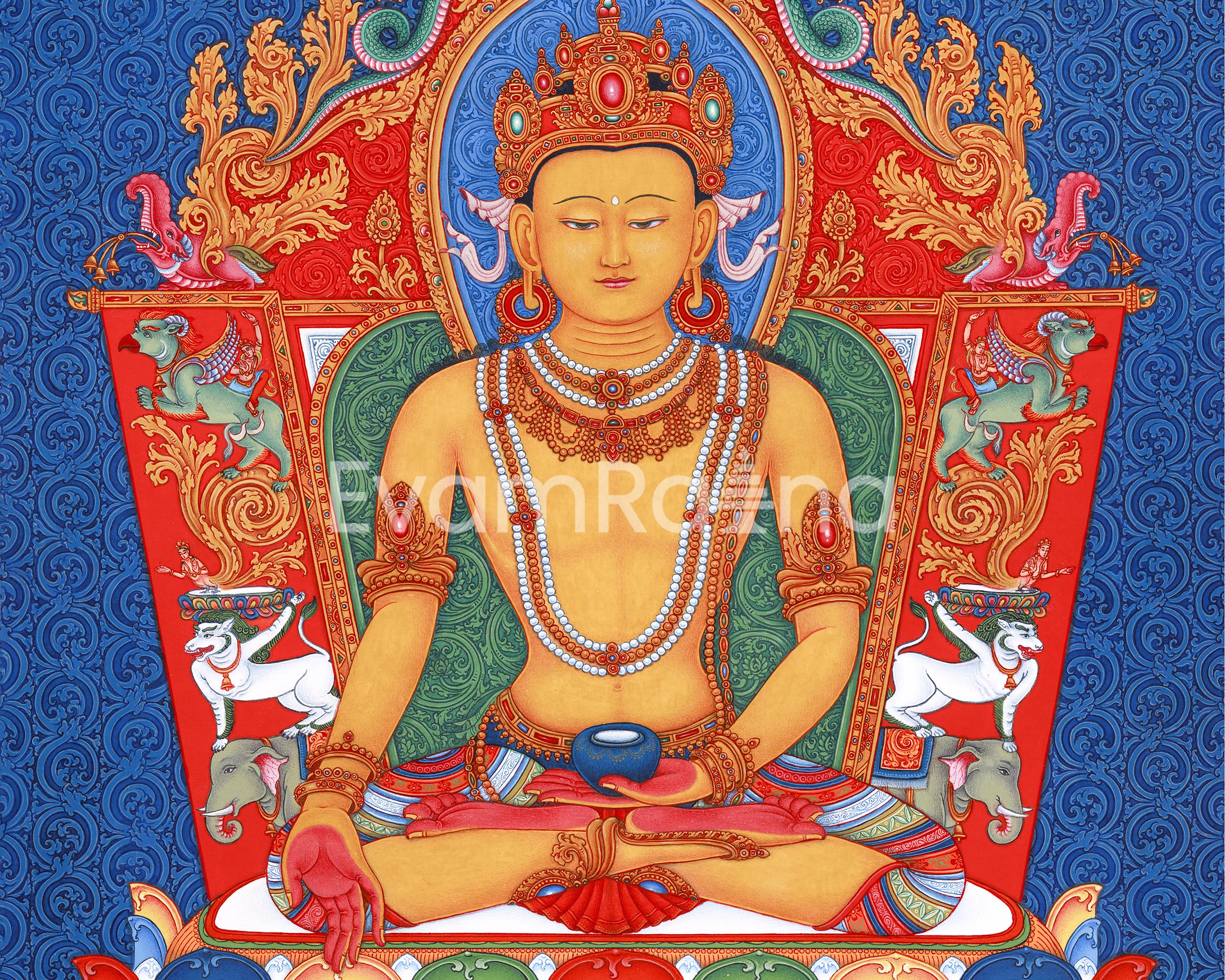Buddha Ratnasambhava Giclee Print | Eternal Light of the Dhyani Buddha