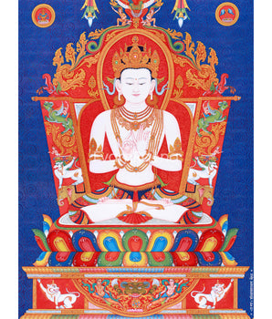 Buddha Vairocana Thangka Print | The Adibuddha Artwork | High Quality Digital Print