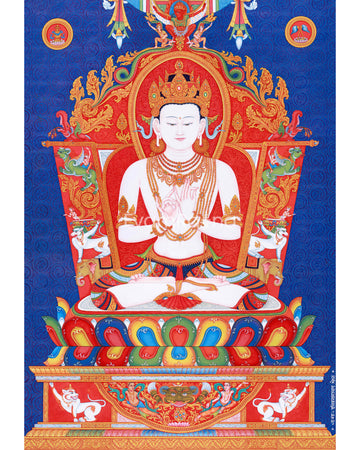 Buddha Vairocana Thangka Print | The Adibuddha Artwork | High Quality Digital Print