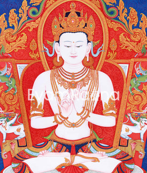 Buddha Vairocana Thangka Print | The Adibuddha Artwork | High Quality Digital Print