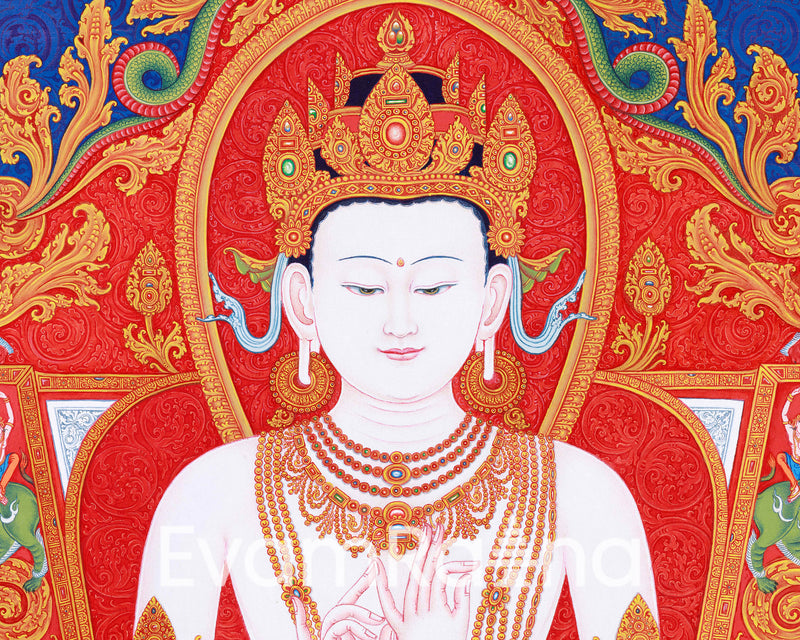 Buddha Vairocana Thangka Print | The Adibuddha Artwork | High Quality Digital Print