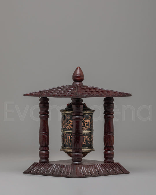 Buddhist Mani Wheel | Mantra Symbol for Wisdom, Compassion, and Spiritual Practice