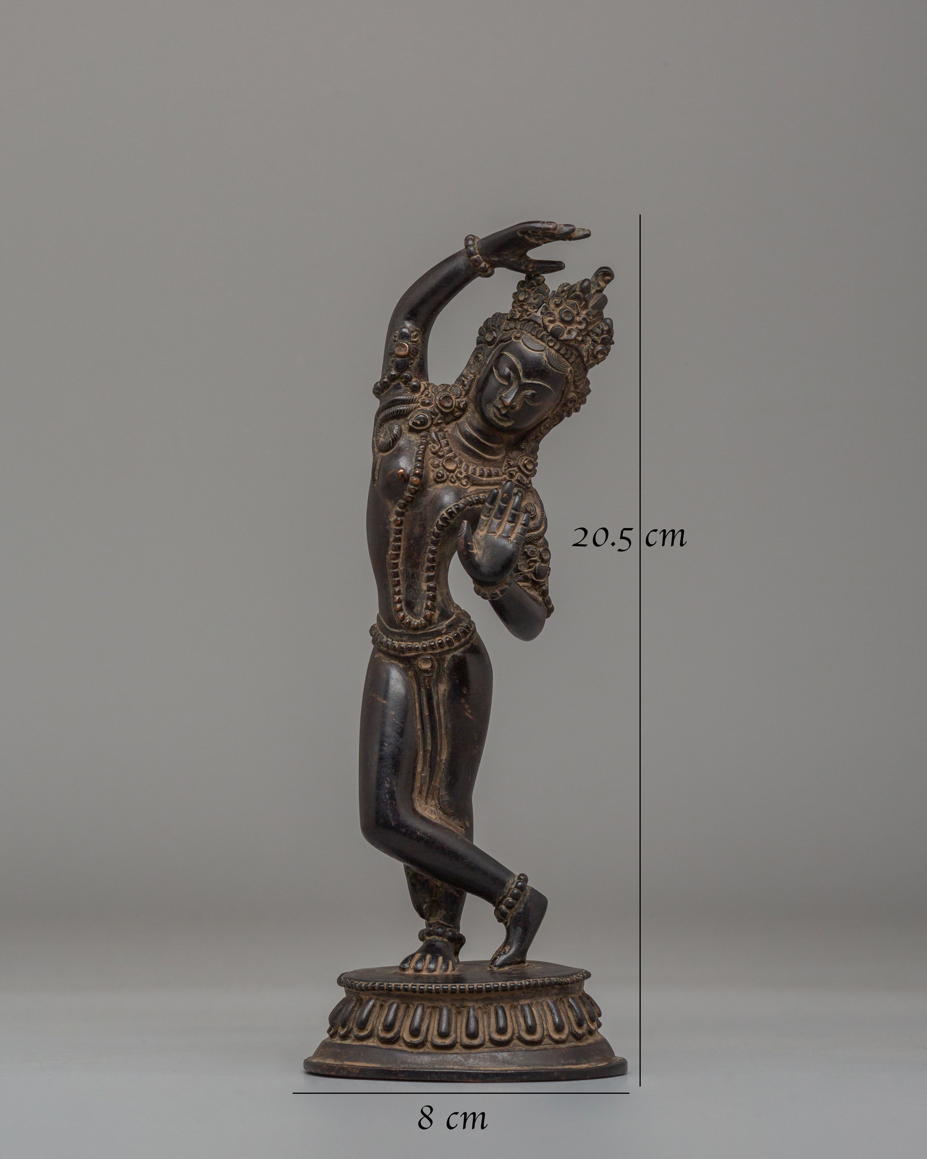 Vajrayana Altar Maya Devi Statue | Handcrafted Copper Body with Antique Finish