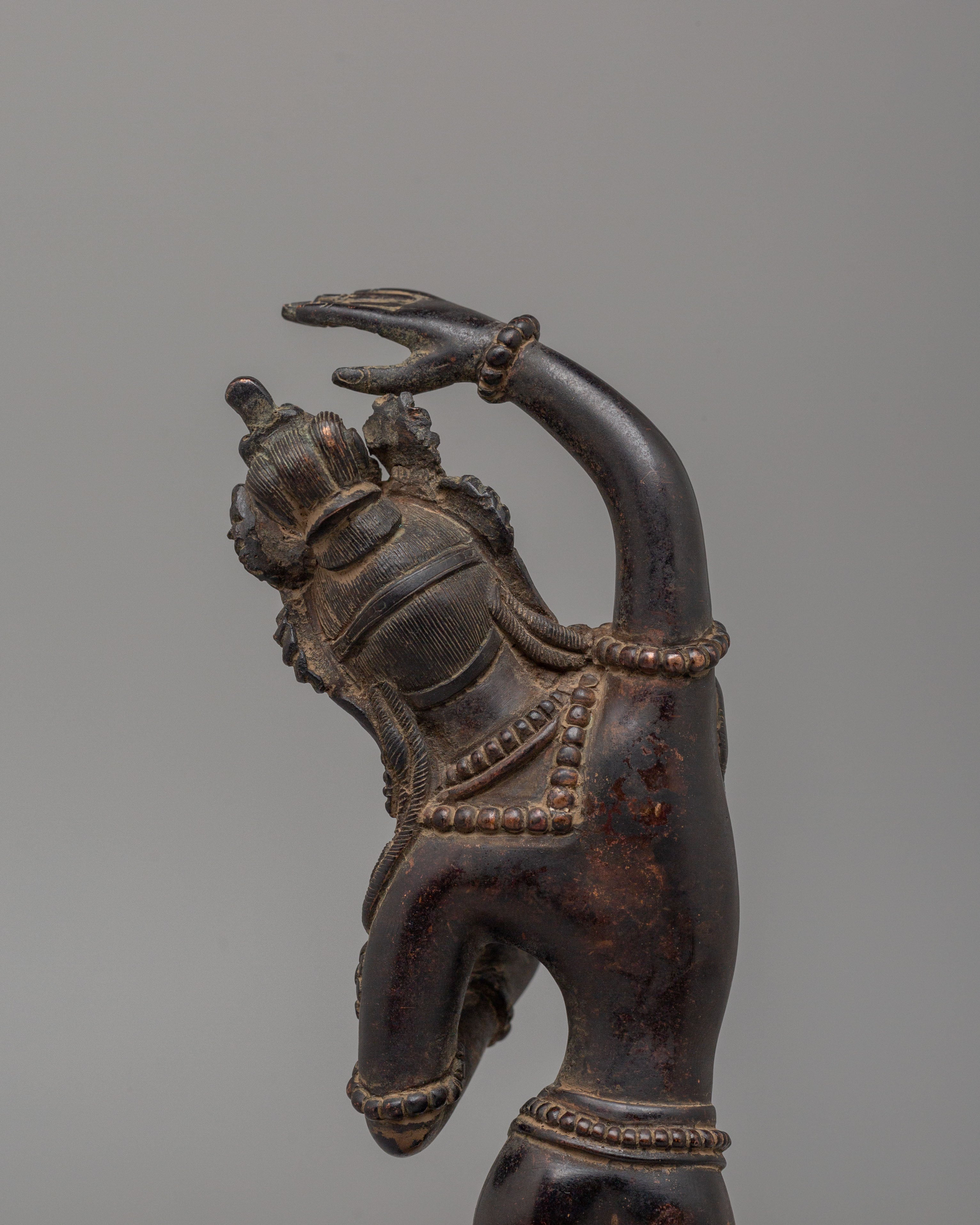 Vajrayana Altar Maya Devi Statue | Handcrafted Copper Body with Antique Finish