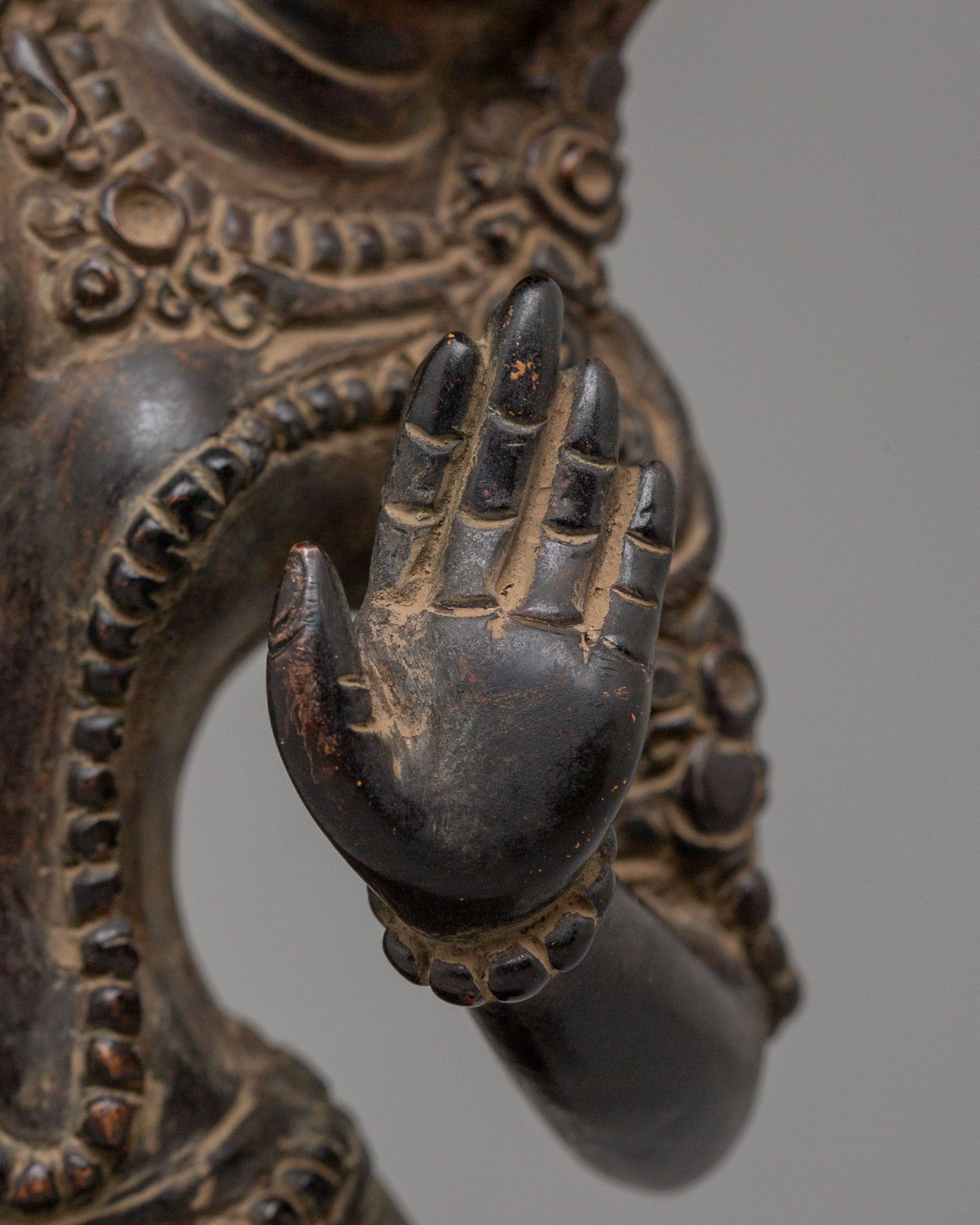 Vajrayana Altar Maya Devi Statue | Handcrafted Copper Body with Antique Finish