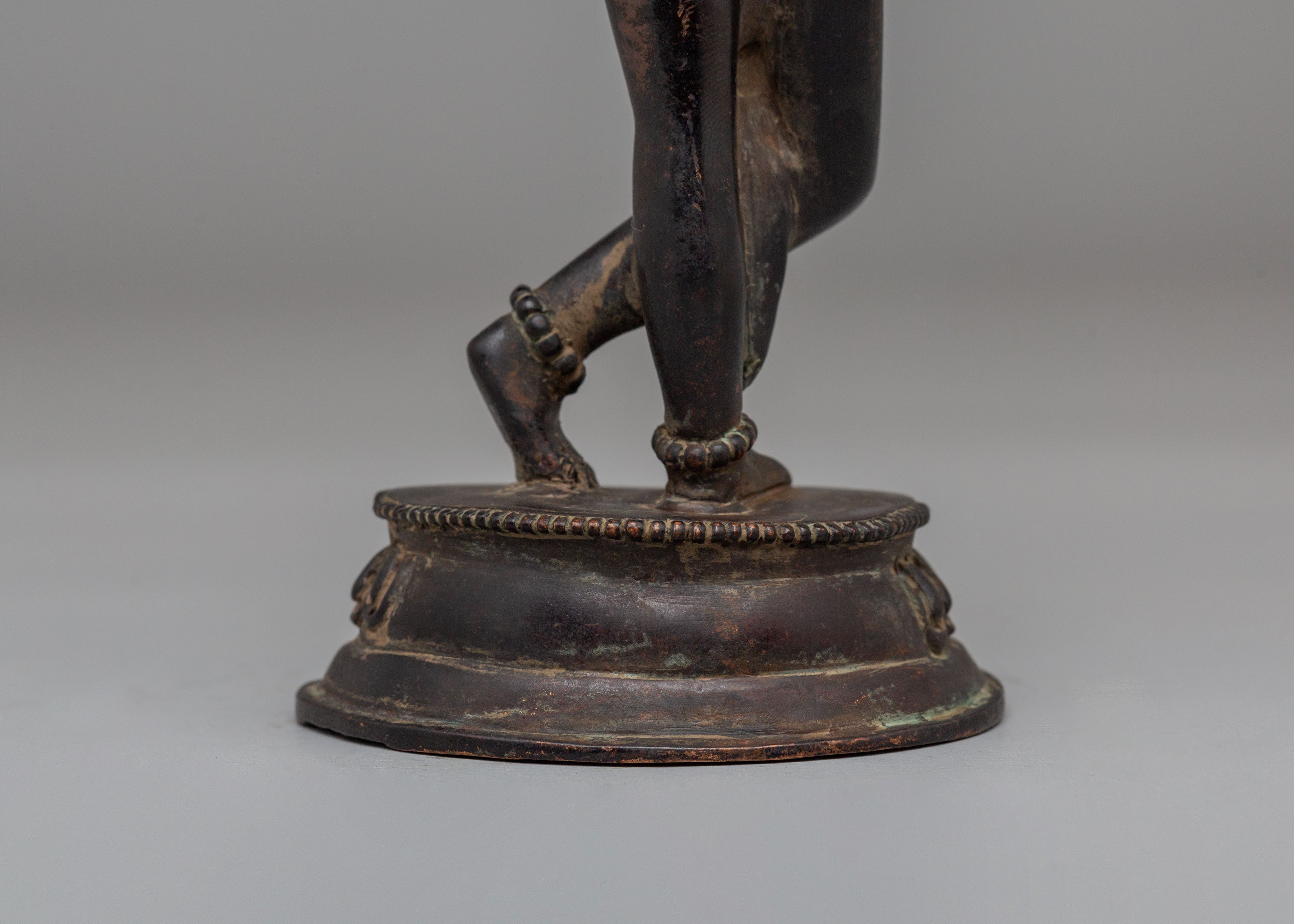 Vajrayana Altar Maya Devi Statue | Handcrafted Copper Body with Antique Finish