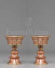 Buddhist Offering Butter Lamp Set 