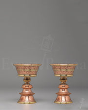 Buddhist Offering Butter Lamp Set