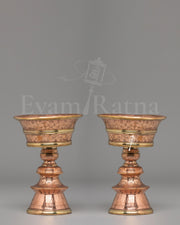 Handcrafted Ritual Butter Lamp Set 