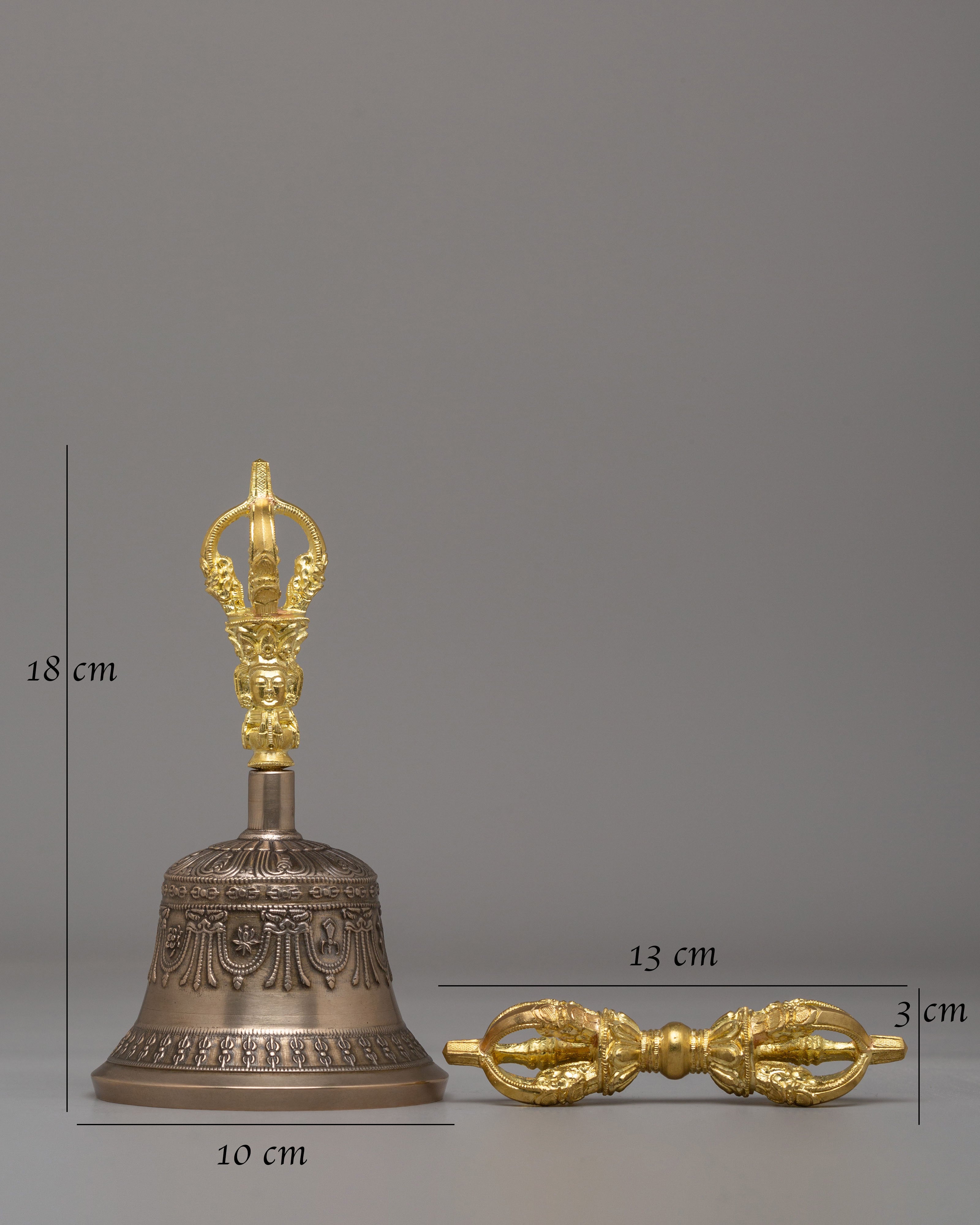 Tibetan Vajra and Bell Ritual Set | Handcrafted Buddhist Ceremonial Tools
