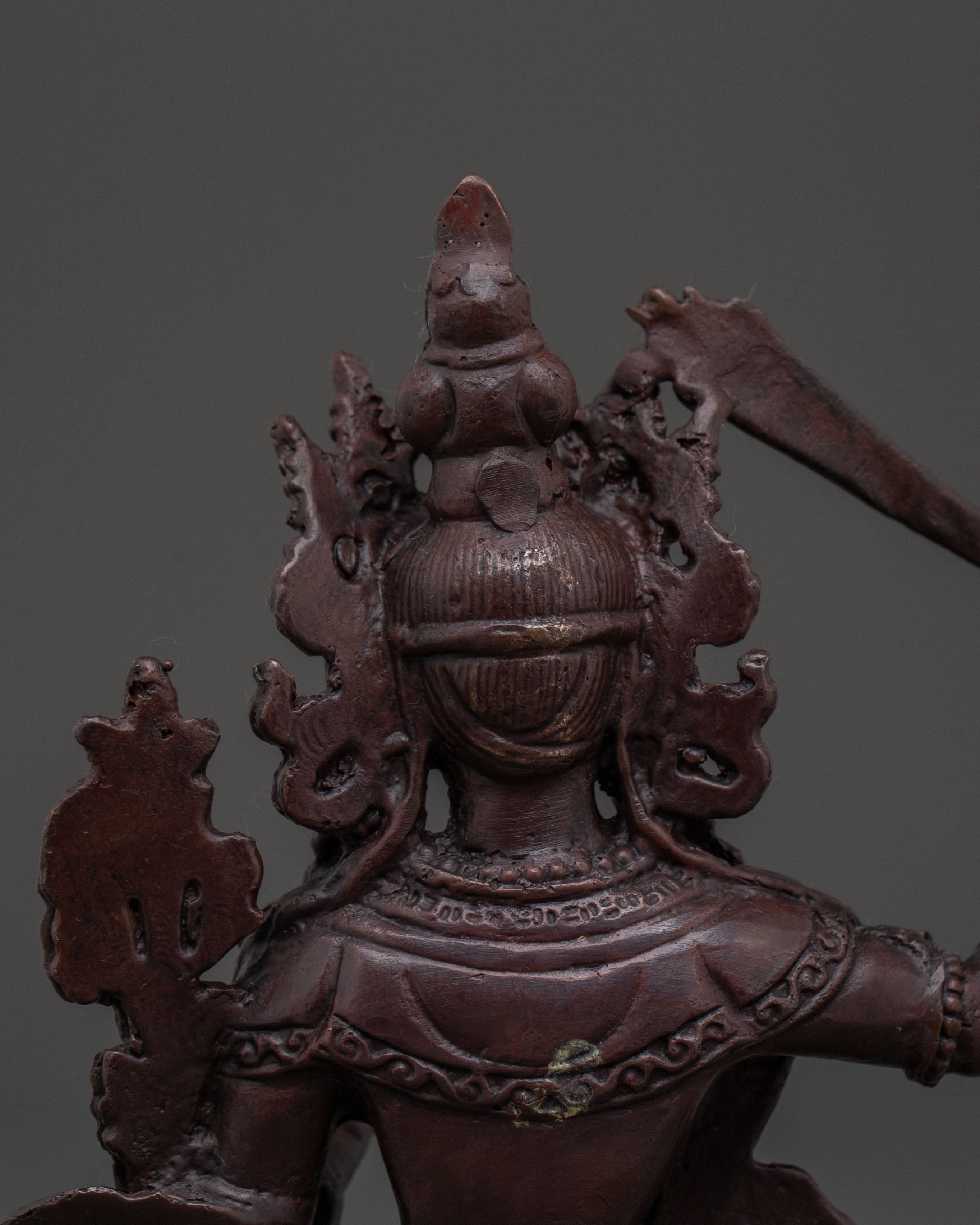 Sacred Manjushri Oxidized Copper Statue | Buddhist Wisdom Art