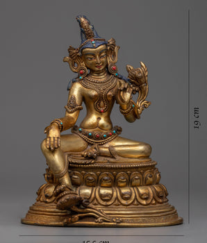The Green Tara Antique Statue | Experience Compassion and Liberation