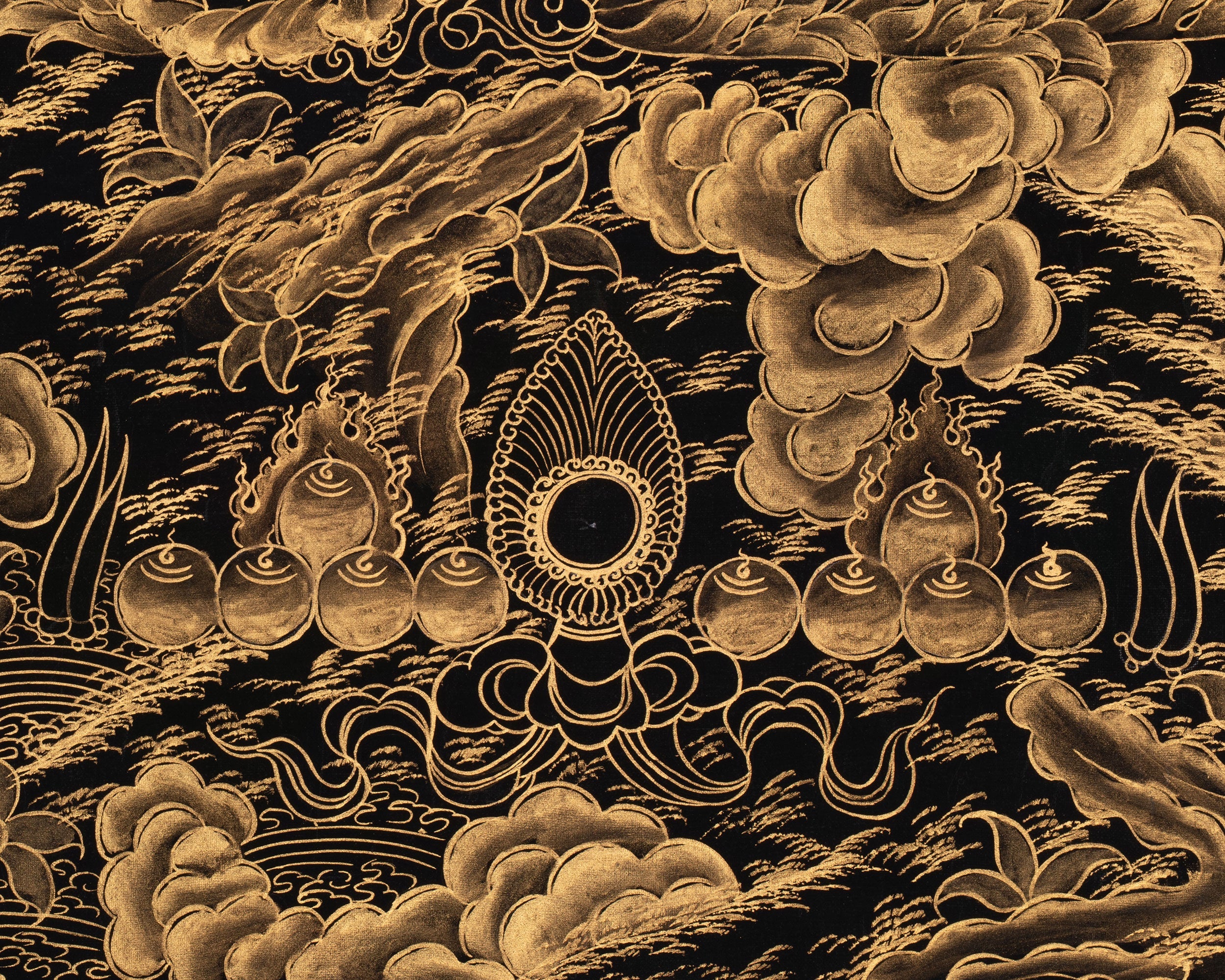 Gold Green Tara Thangka | Tibetan Art of Compassion and Protection