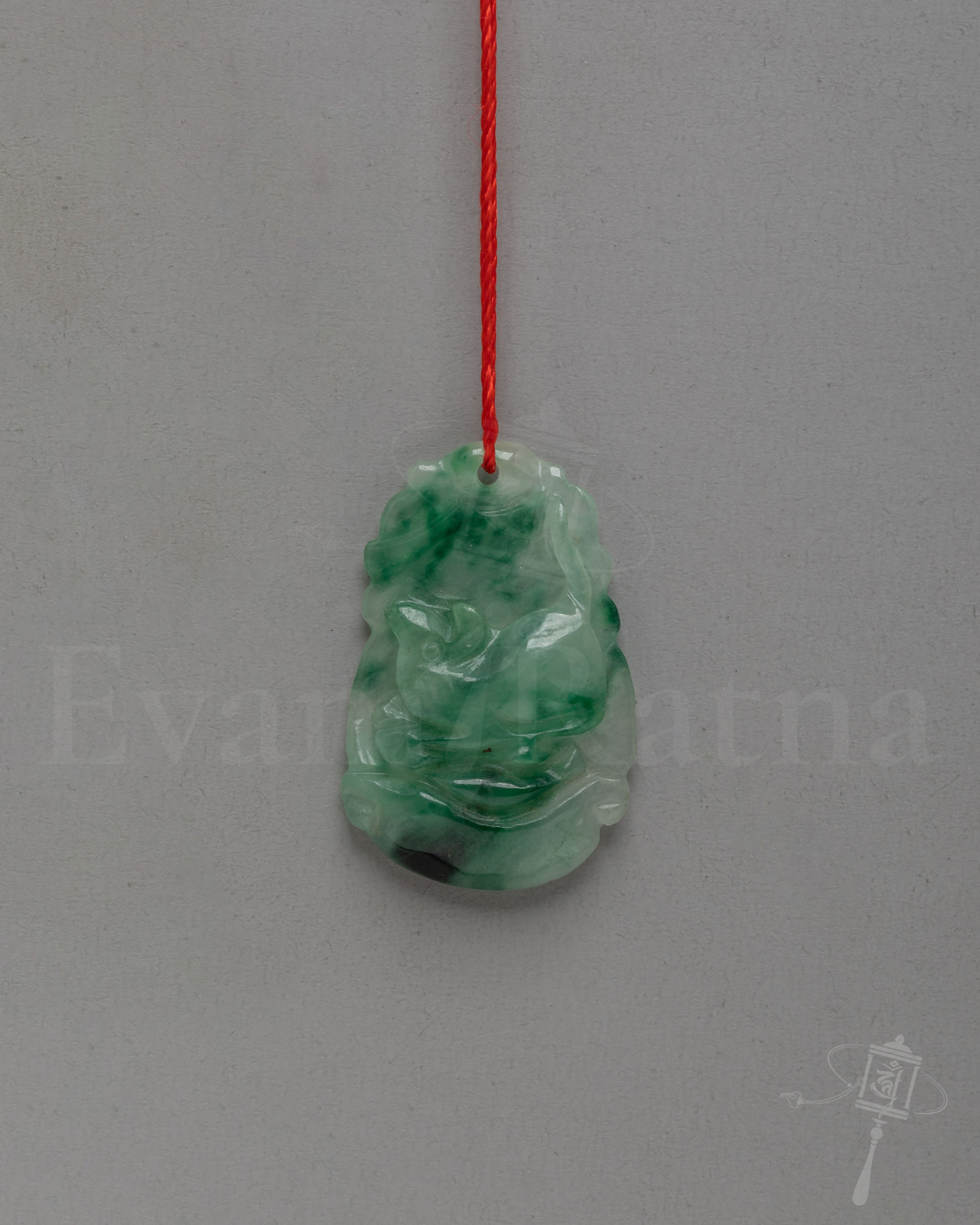 Sacred Tibetan Jade Locket Amulet | Hand Carved Jade Spiritual Pendant
