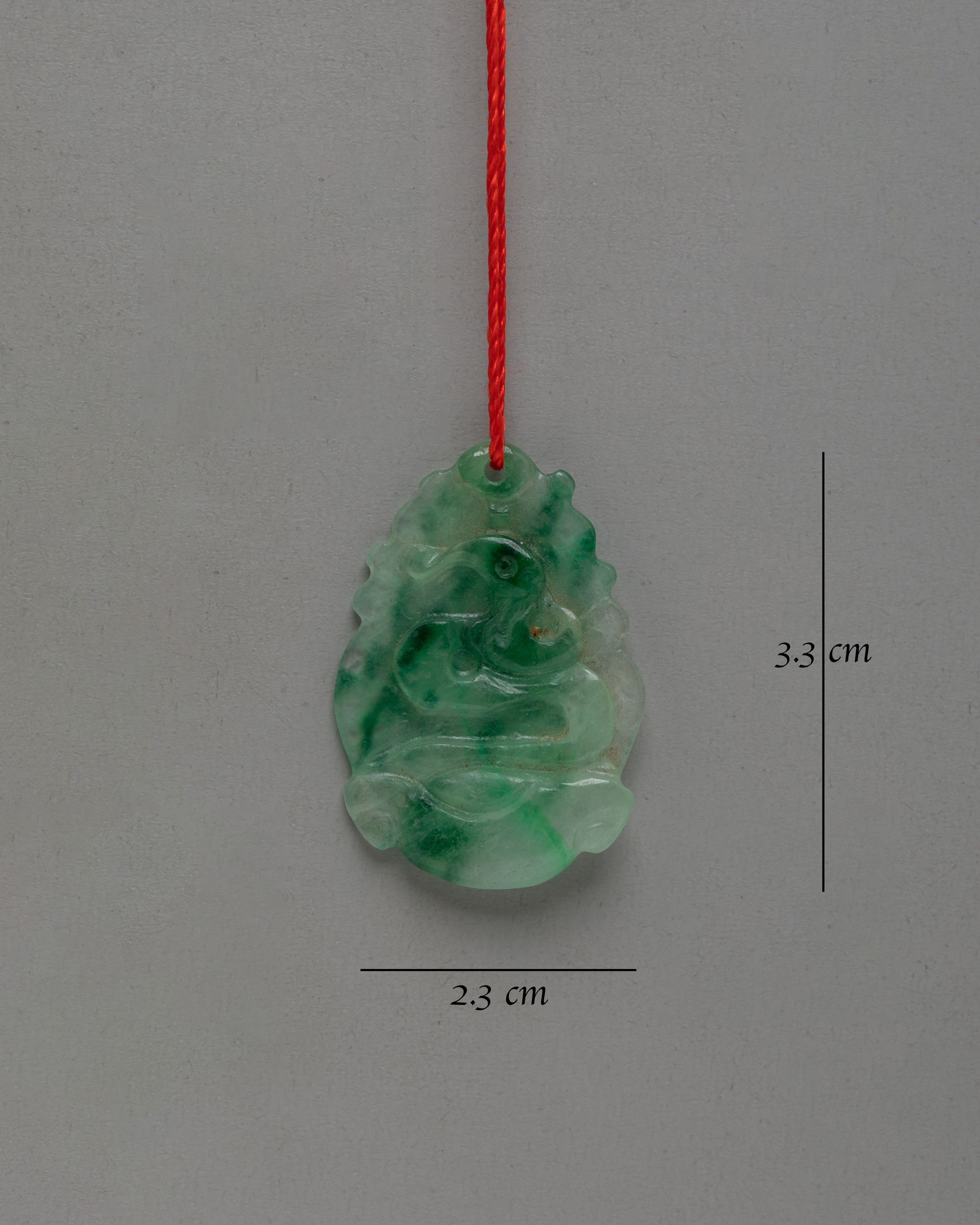 Sacred Tibetan Jade Locket Amulet | Hand Carved Jade Spiritual Pendant