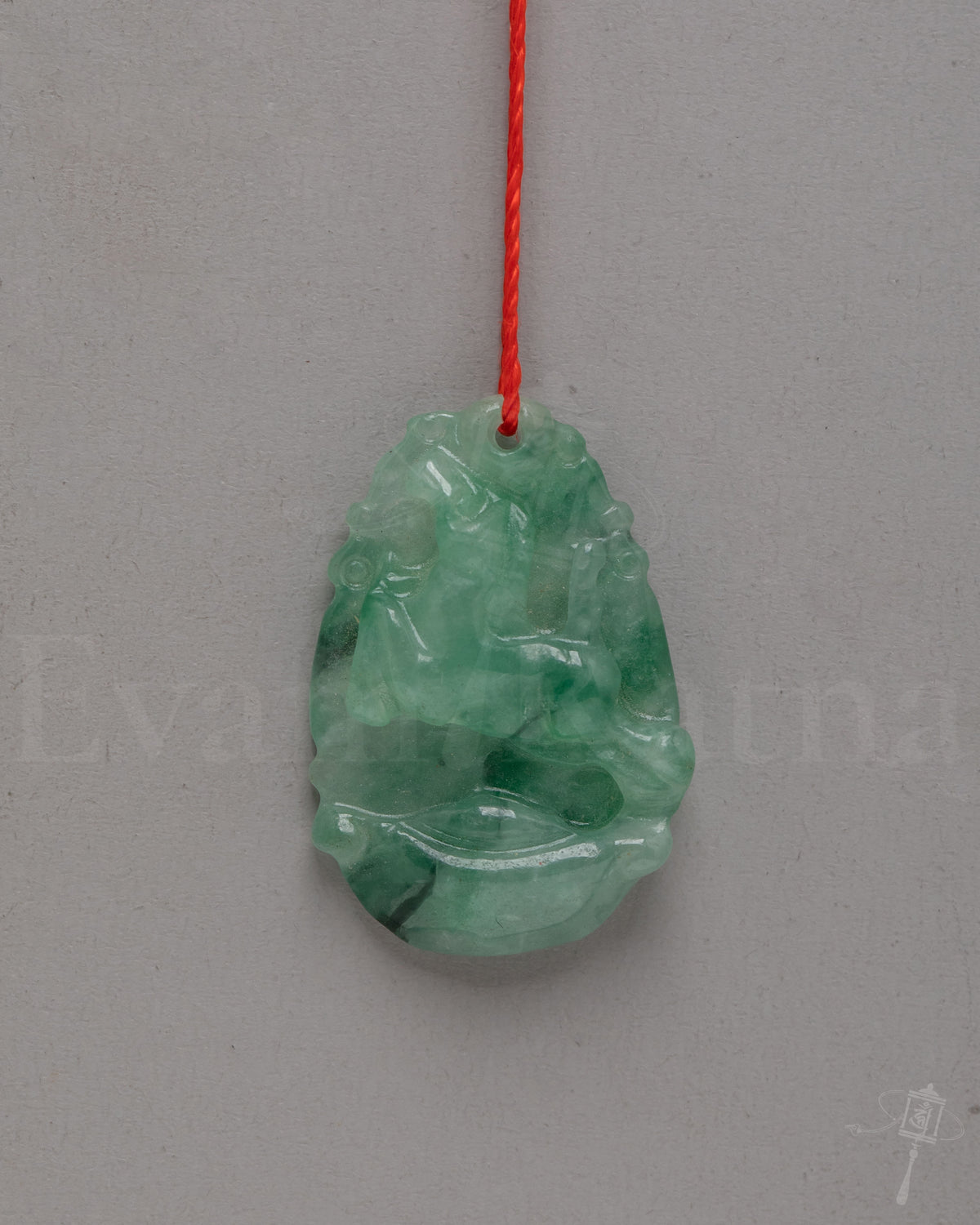 Sacred Tibetan Jade Locket Amulet | Hand Carved Jade Spiritual Pendant