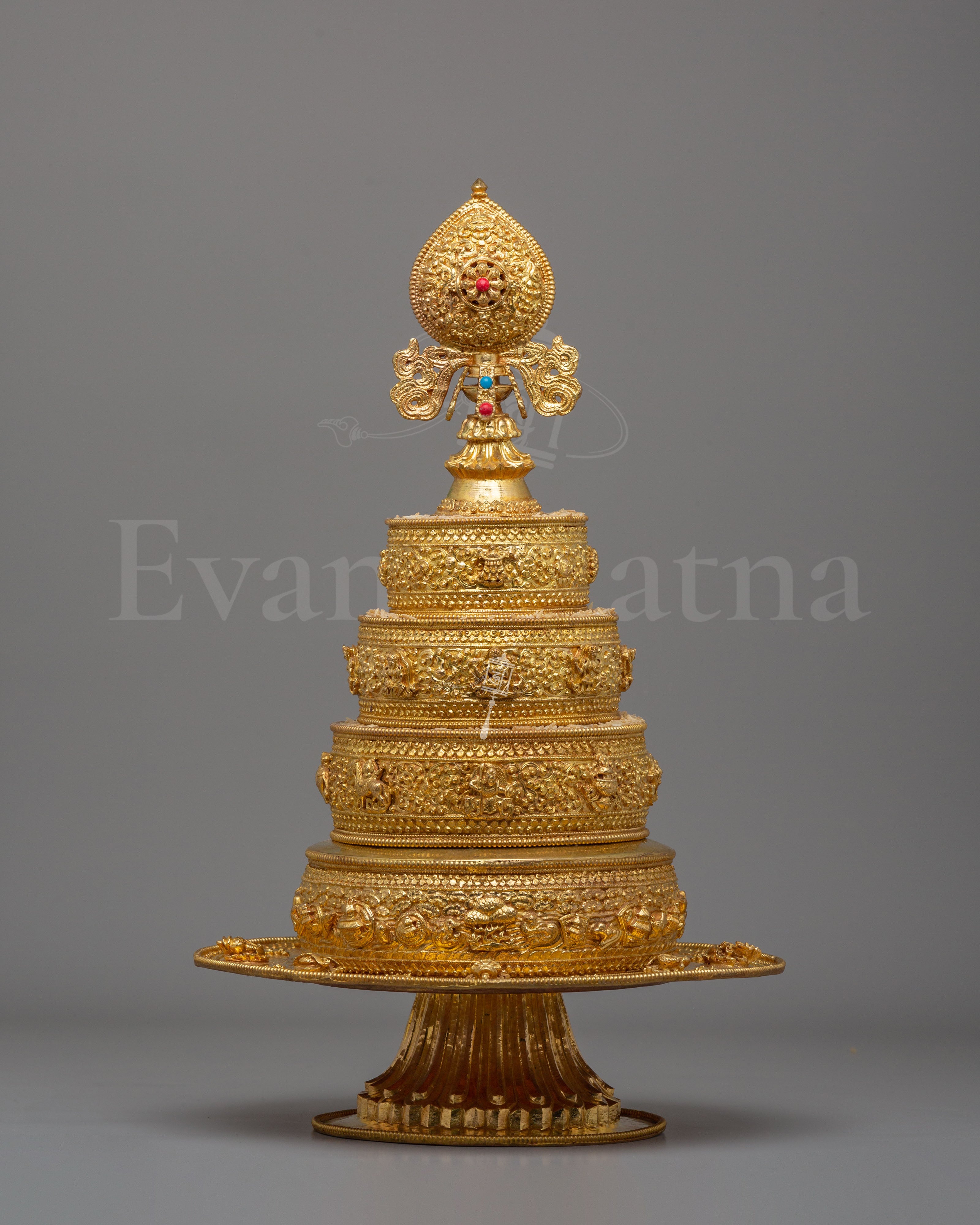 Traditional Offering Mandala | Tibetan Buddhist Offering Vessel