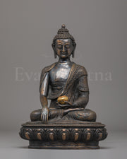 Traditional Himalayan Shakyamuni Buddha Figure | Artwork for Spiritual Decor