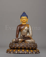 Handcrafted Traditional Shakyamuni Buddha Sculpture | Buddhist Altar Decor