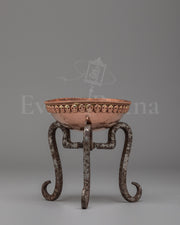 Kapala Skull Cup with Stand | Traditional Tibetan Rituals