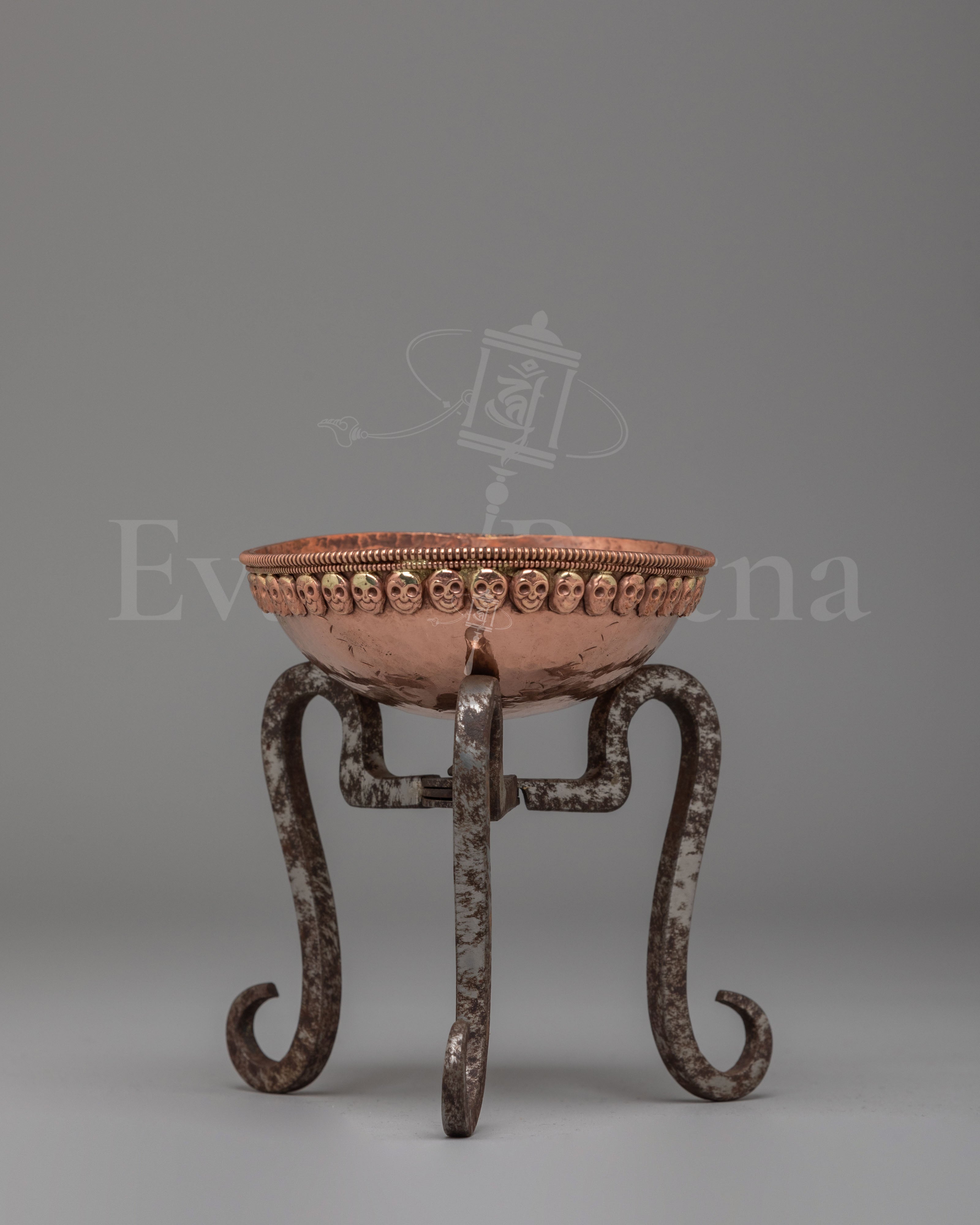 Kapala Skull Cup with Stand | Traditional Tibetan Rituals