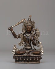 Spiritual Manjushri Bodhisattva Sculpture | Wisdom Deity Statue