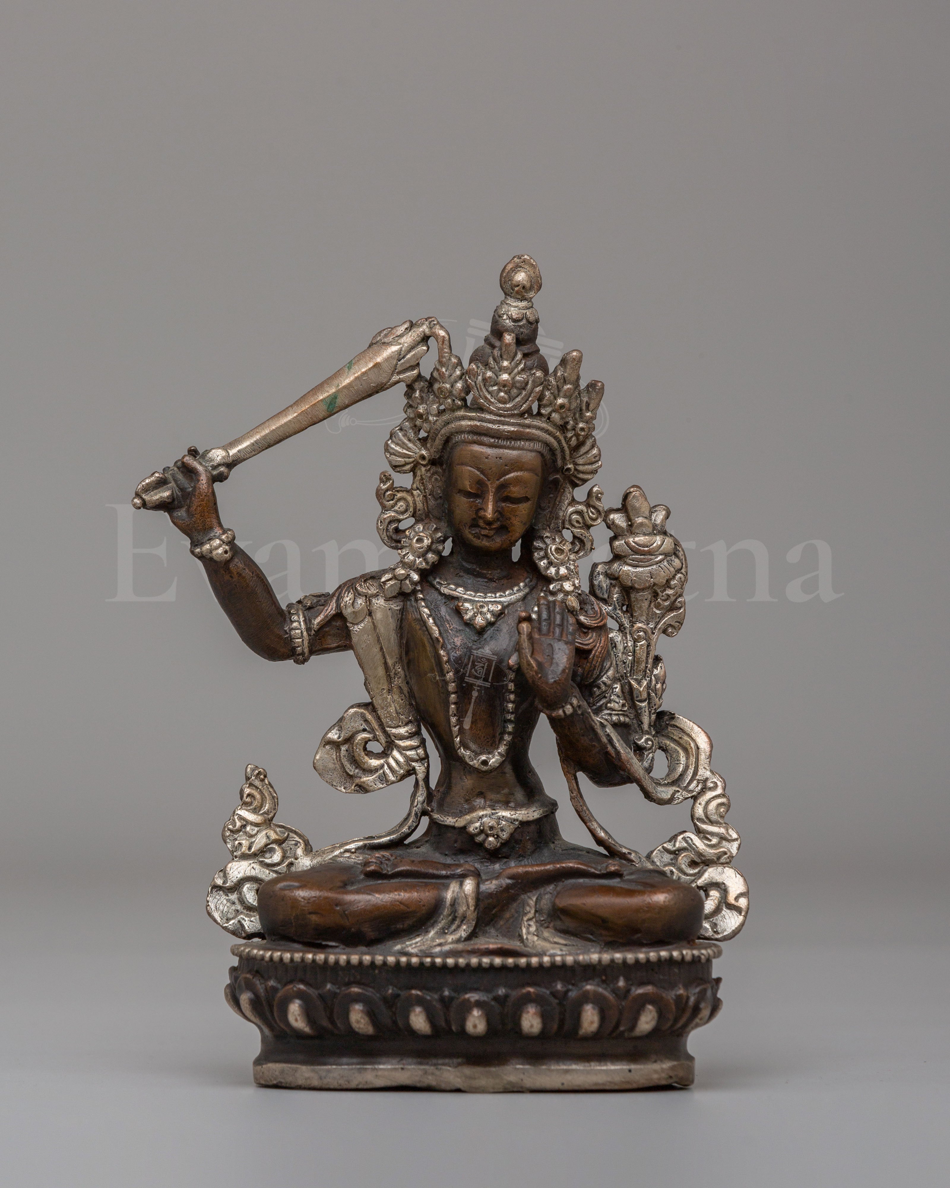 Spiritual Manjushri Bodhisattva Sculpture | Wisdom Deity Statue
