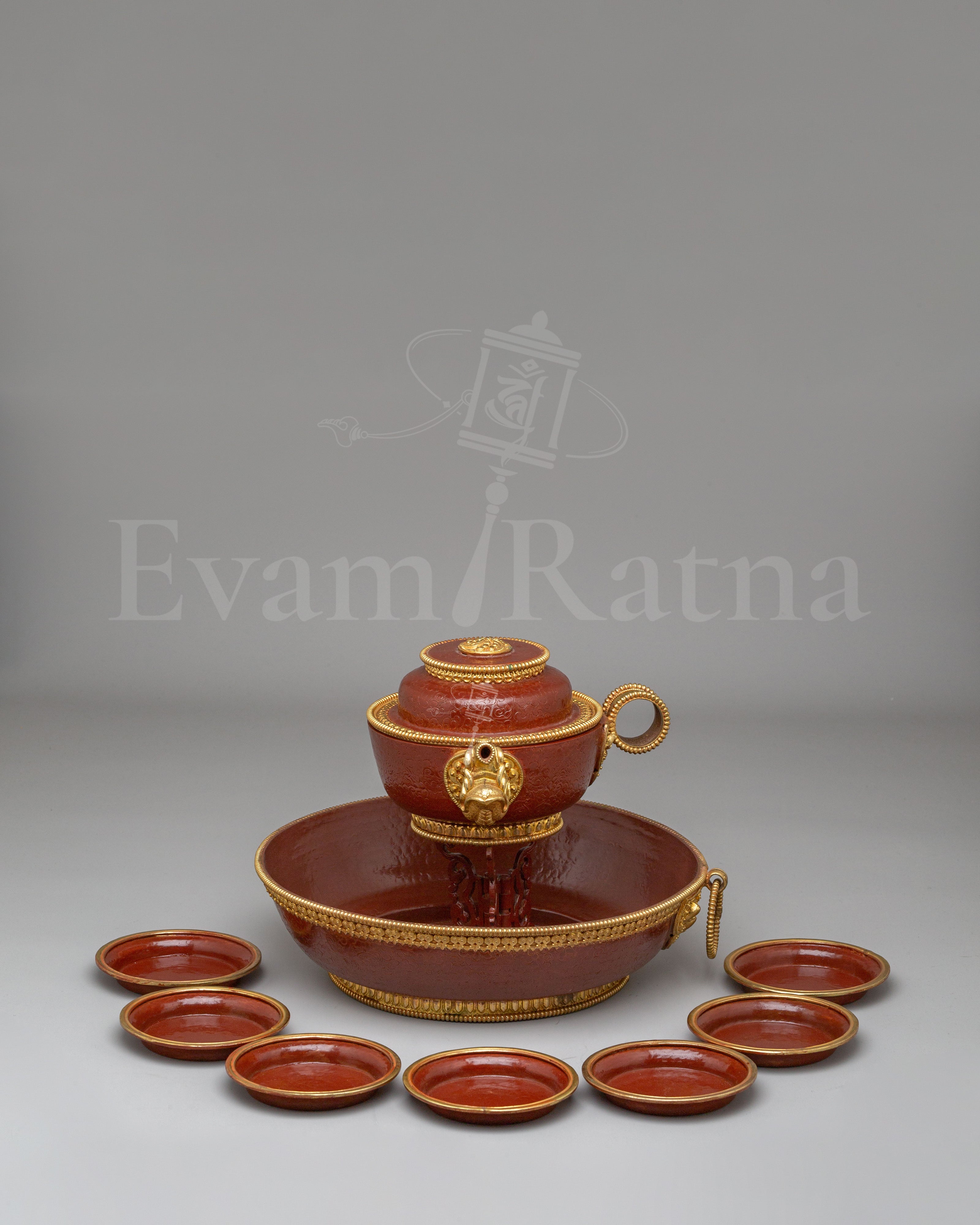 Spiritual Buddhist Water Offering Set | Tibetan Altar Set