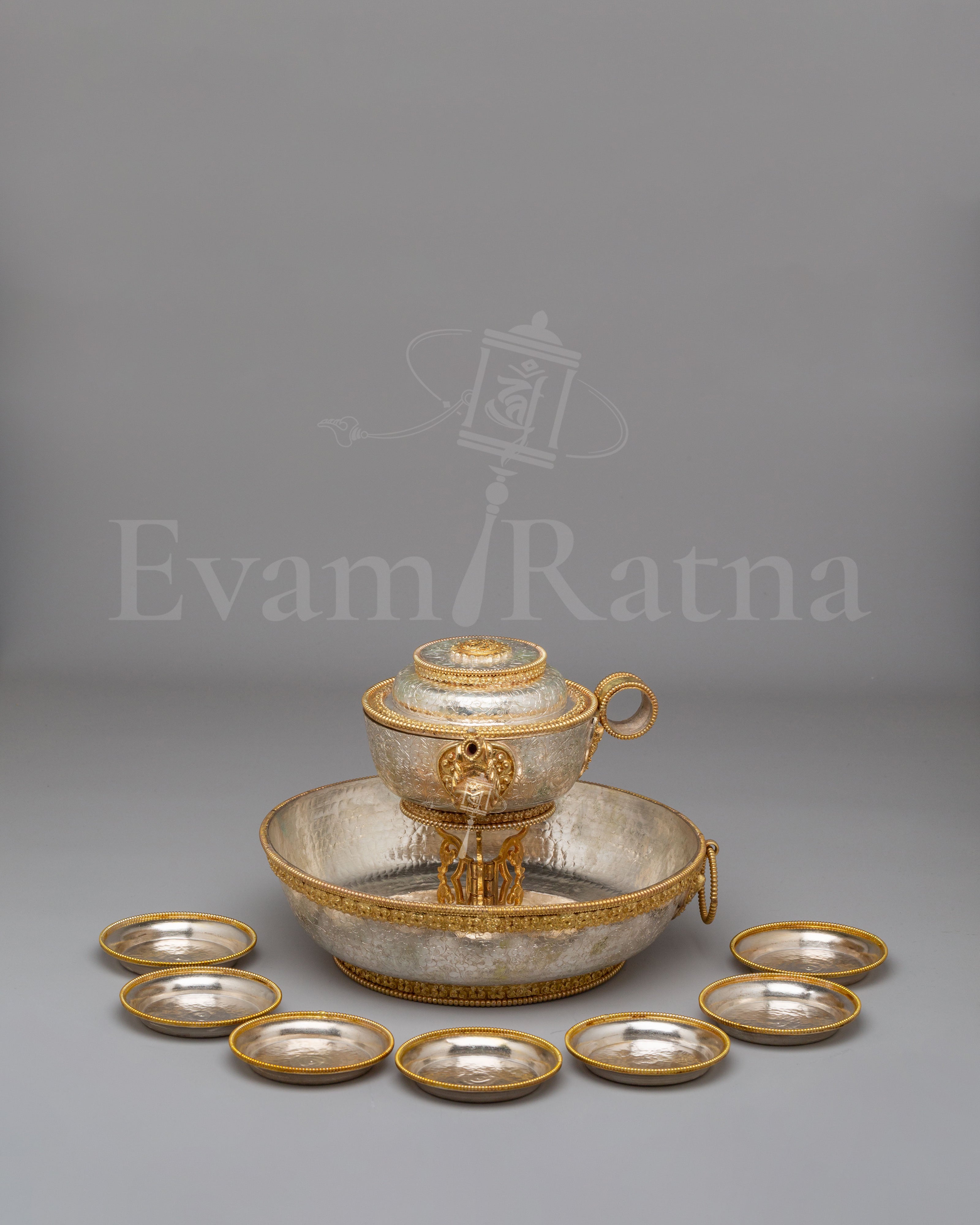 Sacred Ritual Water Offering Set | Tibetan Spiritual Decor