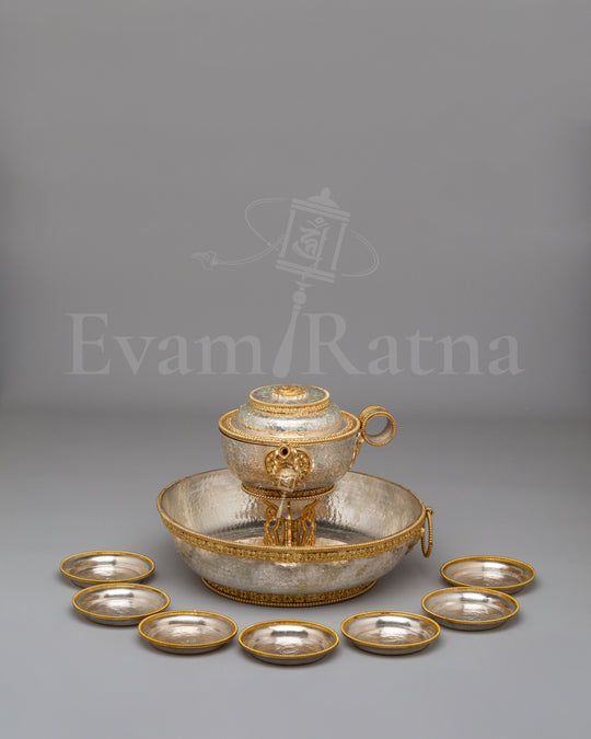 Sacred Ritual Water Offering Set | Tibetan Spiritual Decor