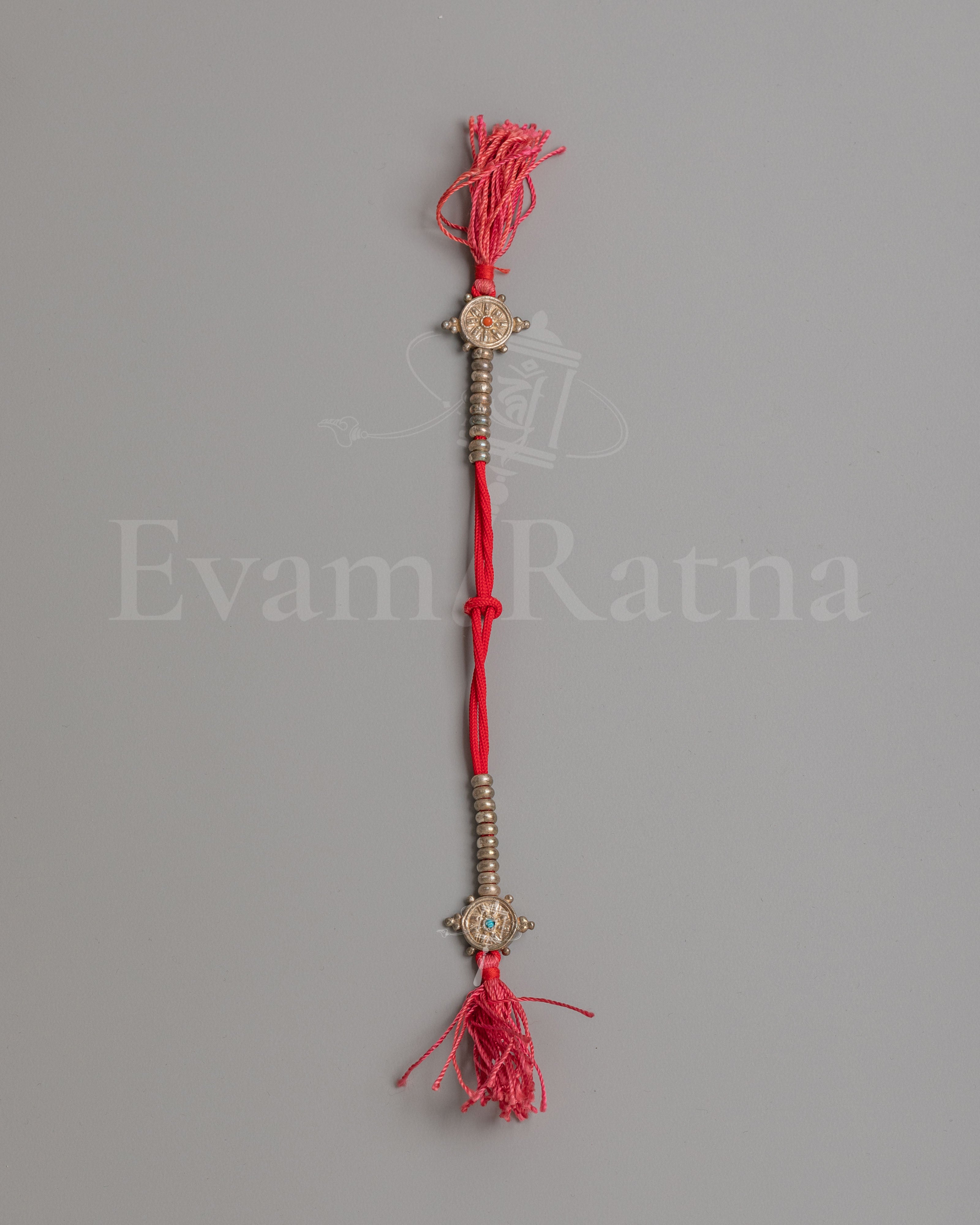 Handcrafted Altar Chupsel | Silver Mala Counter for Tibetan Mantra Practice