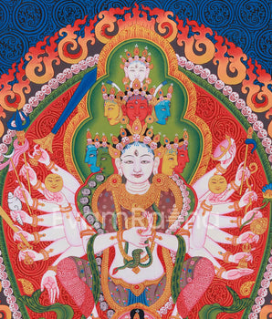 Goddess SiddhiLakshmi Canvas Print | Traditional Digital Print | Artwork for Financial Growth
