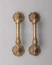 Handcrafted Brass Door Handle Set | Traditional Decorative Door Pulls